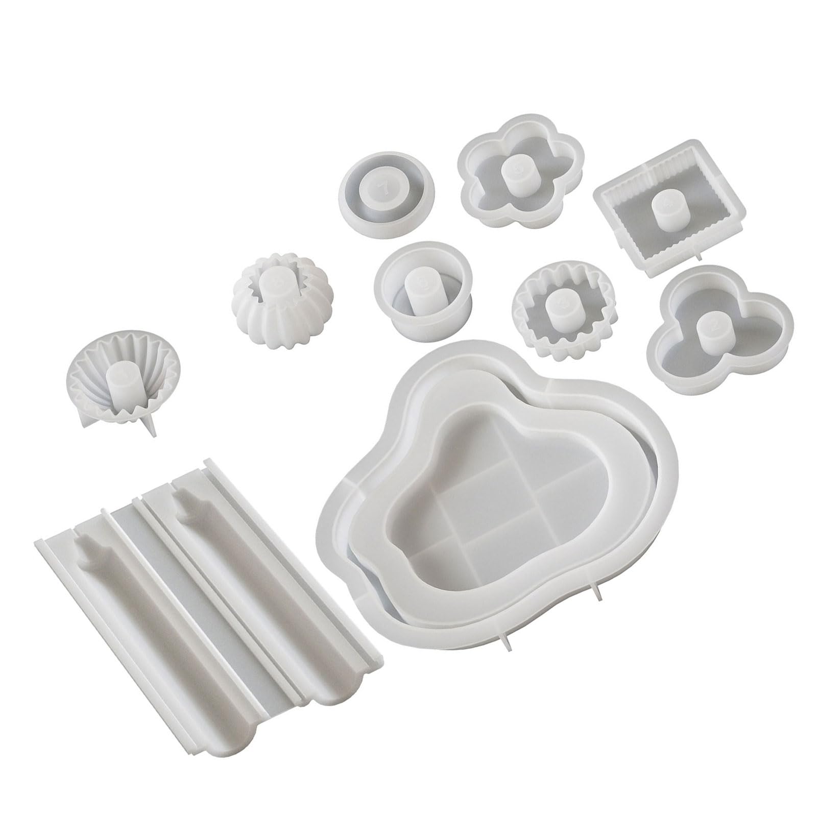 10 stampi in silicone impilabili per colonne in resina epossidica per sapone, fondente, torte, cioccolato, strumenti di cottura in silicone