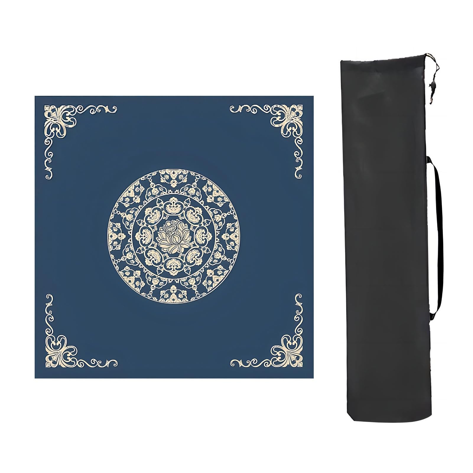 tapete de póquer, Tapete de Mesa Majiang, tapete Cuadrado Mahjong, con Bolsa Almacenamiento(Blue 1,23.62*23.62 in)
