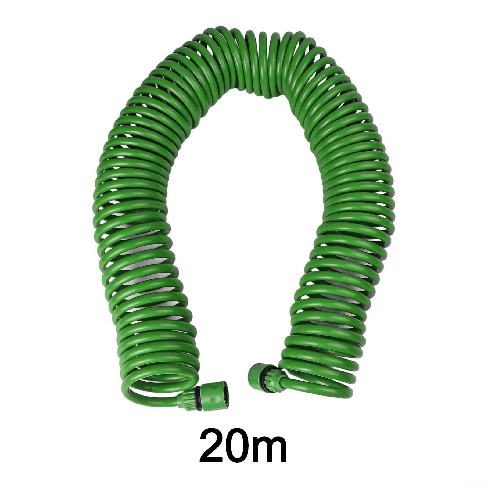 Tubo da giardino, 7,5/10/15/20 m, tubo a spirale a molla per innaffiare fiori, lavaggio auto e spruzzatura, tubo flessibile ad alta pressione per giardini domestici (20 m)