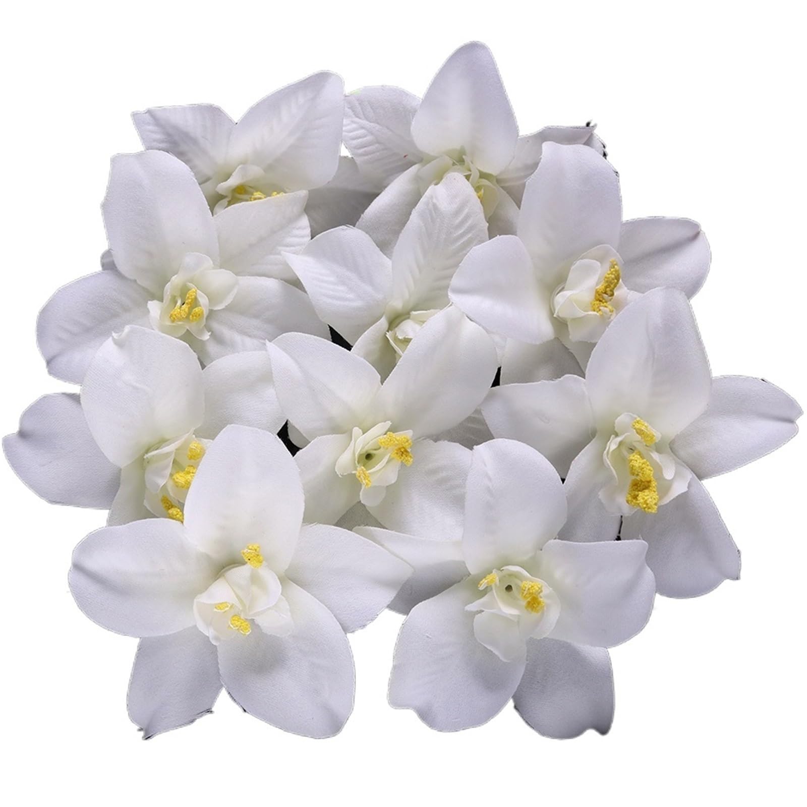 Wtaxbh Color 3 Iron On Patches 20Pcs/Lot Artificial Flowers Head Colorful Fabric Orchid For Diy Wedding Party Craft Home Decoration Accessories(Color 3)