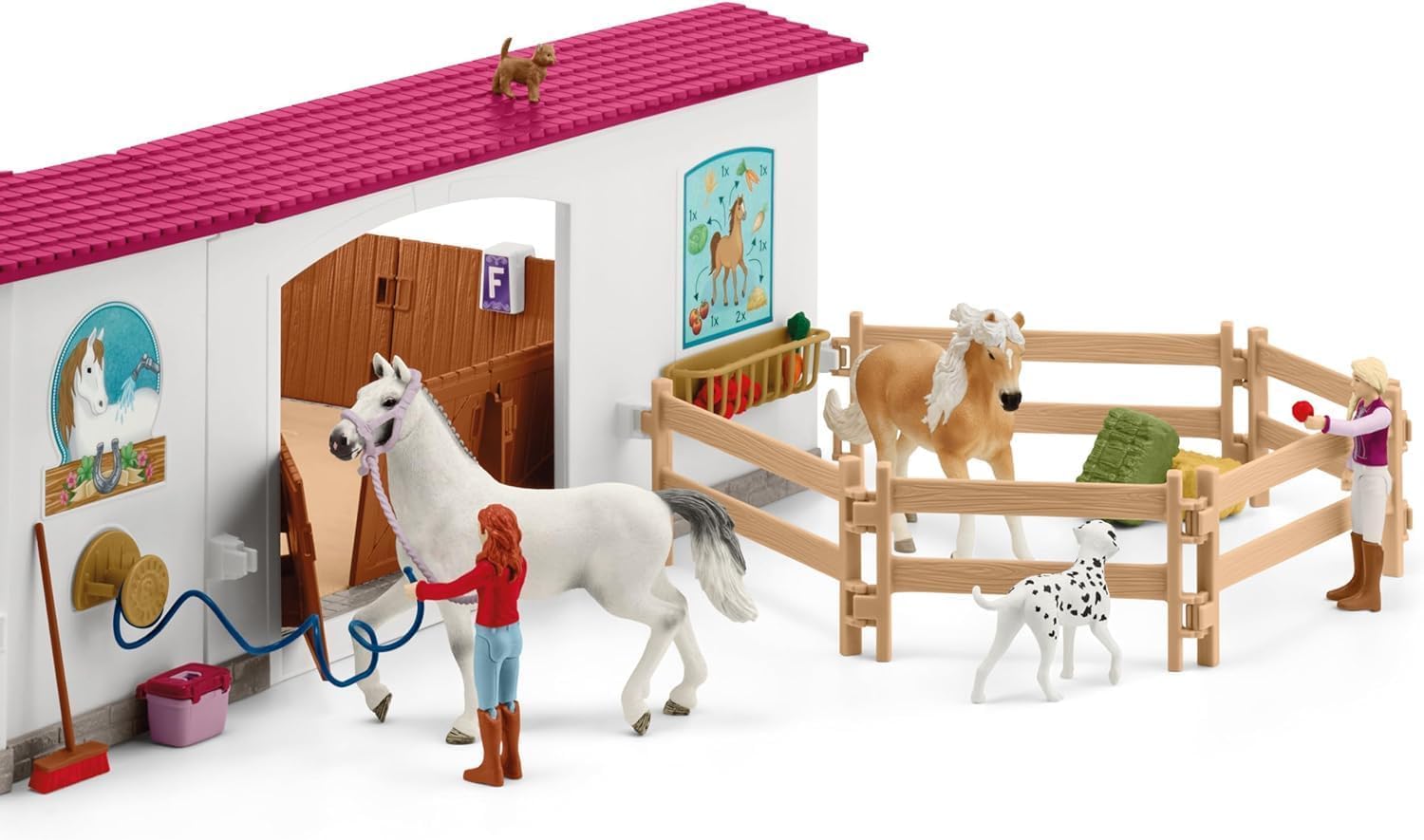 Schleich Horse Club | Picadero Cubierto Peppertree 42639 | con obstáculos, Paddock y Muchos Accesorios | Regalo Ideal y Juguetes de Caballos para niños a Partir de 5 años | Set de 179 Piezas | Con obstáculos, paddock y muchos accesorios | gran regalo para