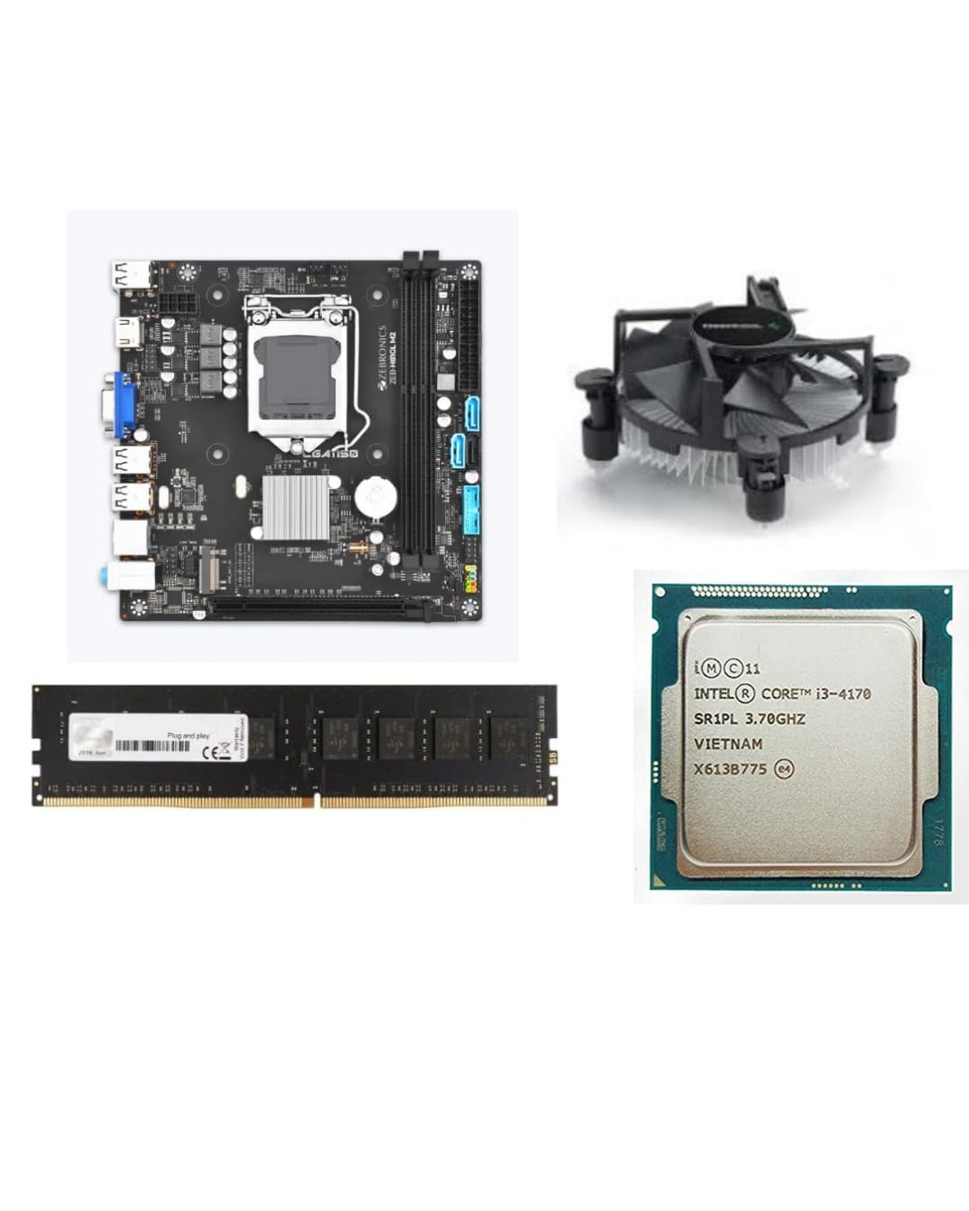H81 Motherboard Assembled kit with Processor i3 4130/4170/4170s Gen 3.20Ghz to 3.70Ghz+ 8GB DDR3 RAM + CPU Fan (3 Year Replacement Warranty-picture-12