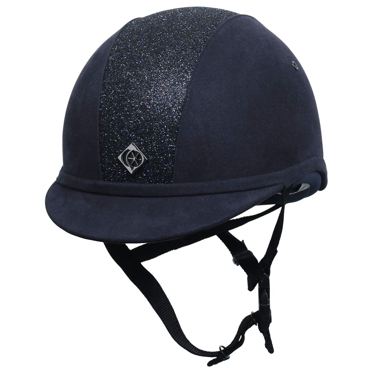 Charles Owen YR8 Riding Hat - Navy/Navy Sparkle