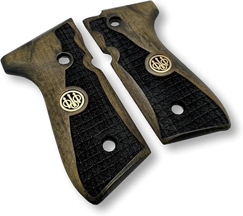 Miniatura 10 de Empuñaduras de madera para Beretta 92FS, 92, 92F, 92A1, 92FS INOX, 92G, 92D, 96, 96D, 96A1, M9, M9A1. Empuñaduras de pistola, accesorios para