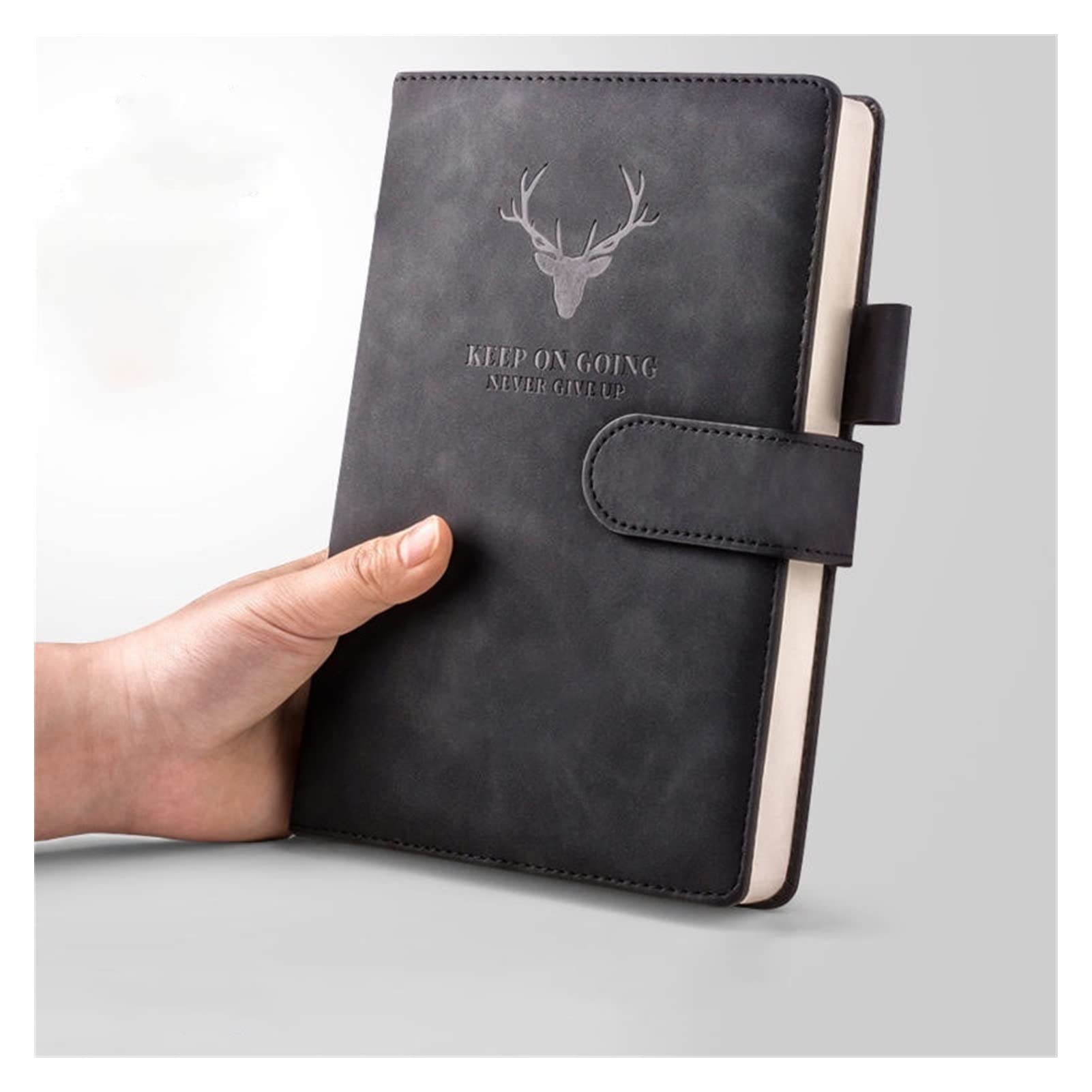 A4 Notebook Ultra-spessa Accolto Business Business Business Business Soft Leather Lavoro Riunione Registrazione Libro Diario Diario Sketchbook Studenti Studenti carini (Color : Black A5240 page)