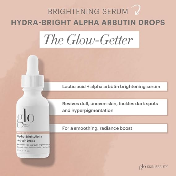 Glo Skin Beauty Hydra-Bright Alpha Arbutin Drops | Smoothing, Brightening Serum Delivers A Radiance Boost In Just A Few Drops