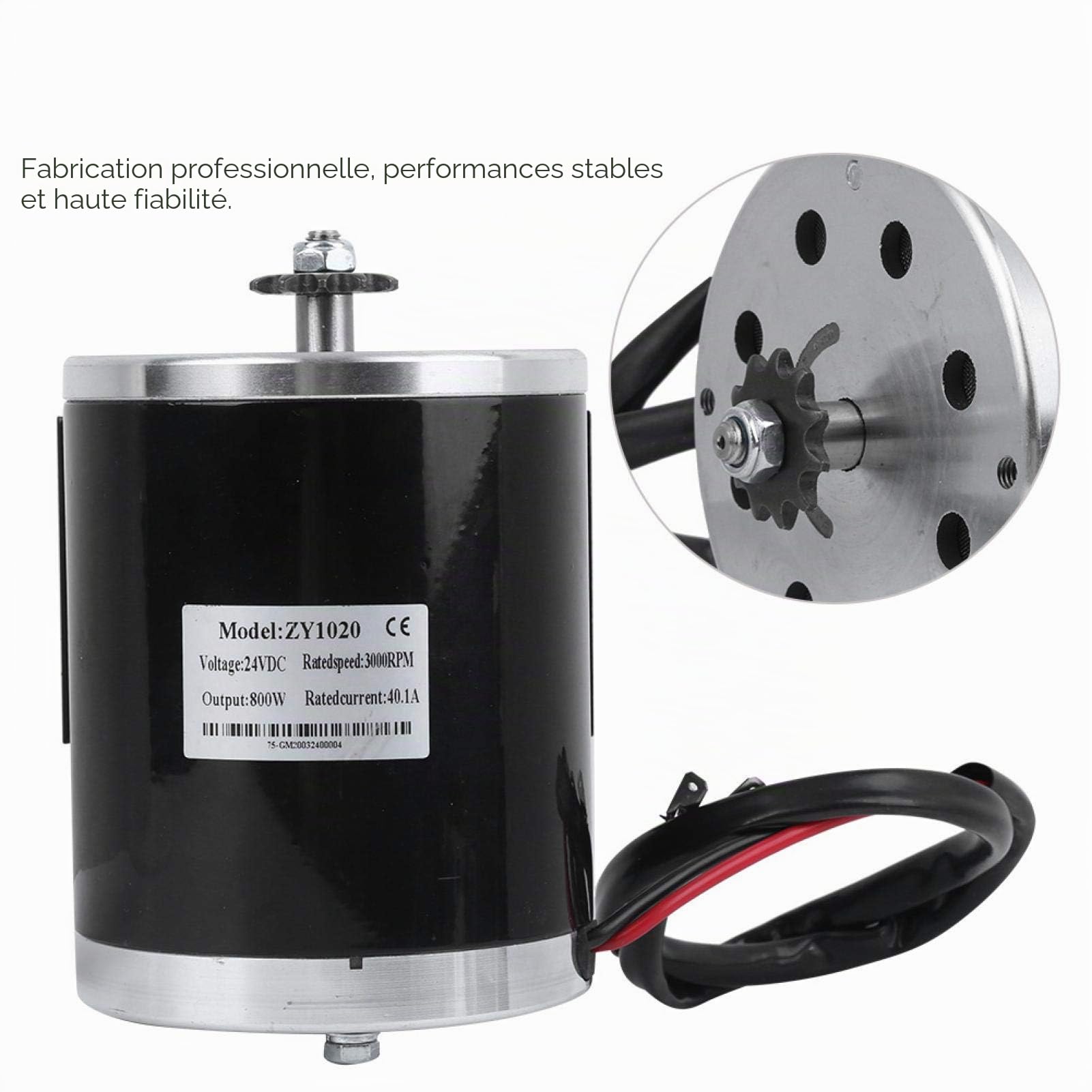 DAUERHAFT Moteur électrique Stable de Moteur de Scooter de la représentation 24V 800W, pour des vélos