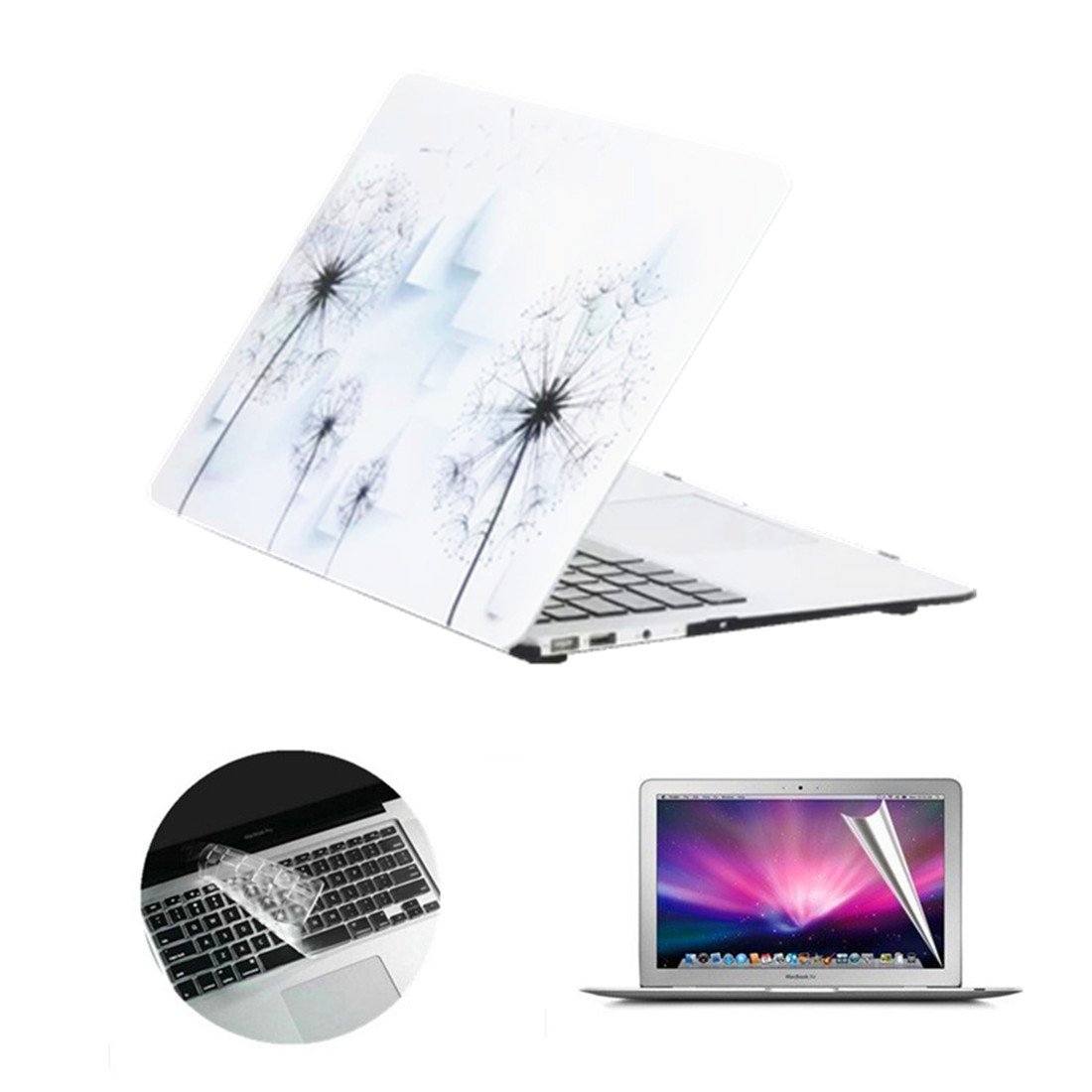 Se7enline Compatible with 13.6 MacBook Air Case M2 M3/M4 2022-2025 for Mac Air 13.6-inch A2681/A3113/A3240 Laptop Hard Shell Case with Keyboard Protective Cover & Trackpad Protector, Colorful Floret — view 15