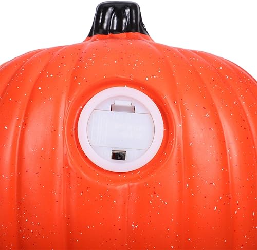 Miniatura 6 de Uonlytech Luces LED de calabaza de Halloween, funciona con pilas, luz naranja sin llama, velas de calabaza para decoración de fiesta de Halloween