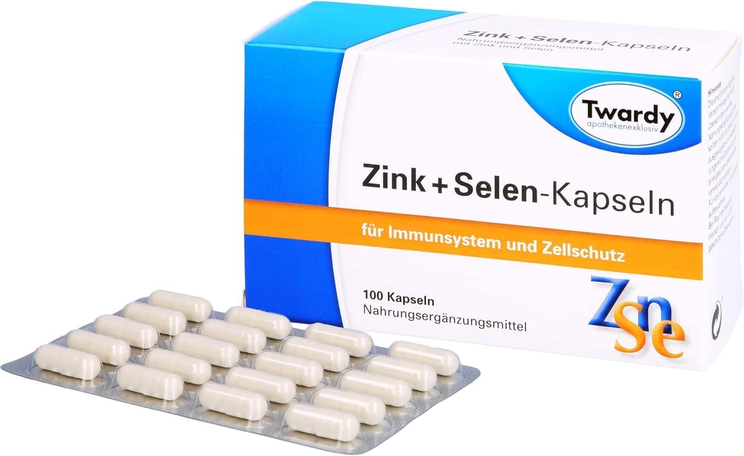 Astrid Twardy Zink + Selen-Kapseln 3x100 Stück, Nahrungsergänzungsmittel für Immunsystem und Zellschutz, glutenfrei, laktosefrei, essenzielle Spurenelemente