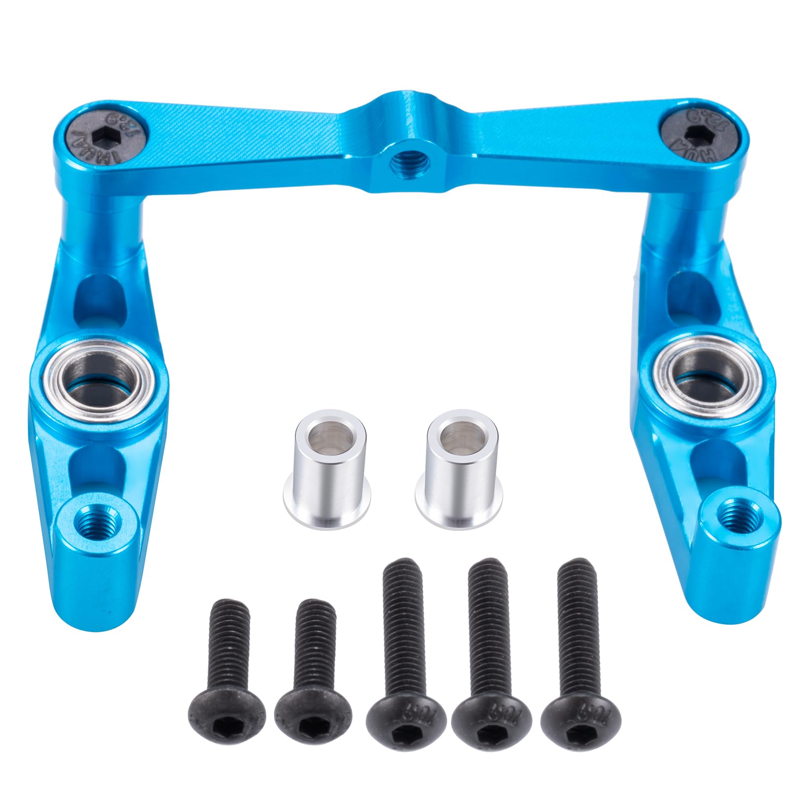 MORFUM TT02 Steering Kit Upgrade Part Aluminum Alloy Ball Bearing Crank Steering Set Compatible with Tamiya TT02 TT02B 1/10 RC Car