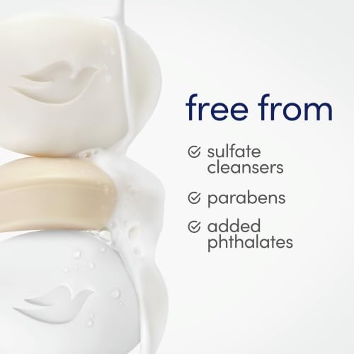 Image of Dove Beauty Bar Soap Original, 6 Bars for Soft, Smooth Skin, with 1 /4 Moisturizing Cream 3.75 oz