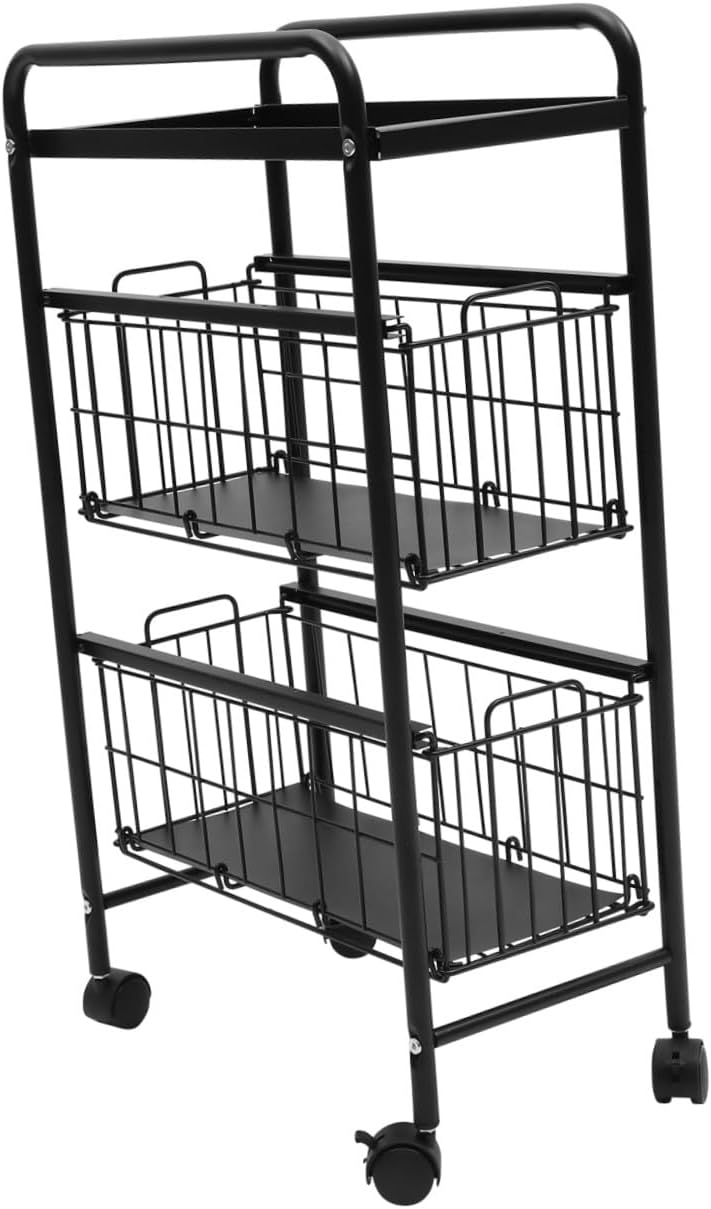 Unomor 1pc Removable Storage Rack Three-layer Multipurpose Shelf for Kitchen Organization Convenient Utility Cart for Pots and Sundries Simple Design for Home Use