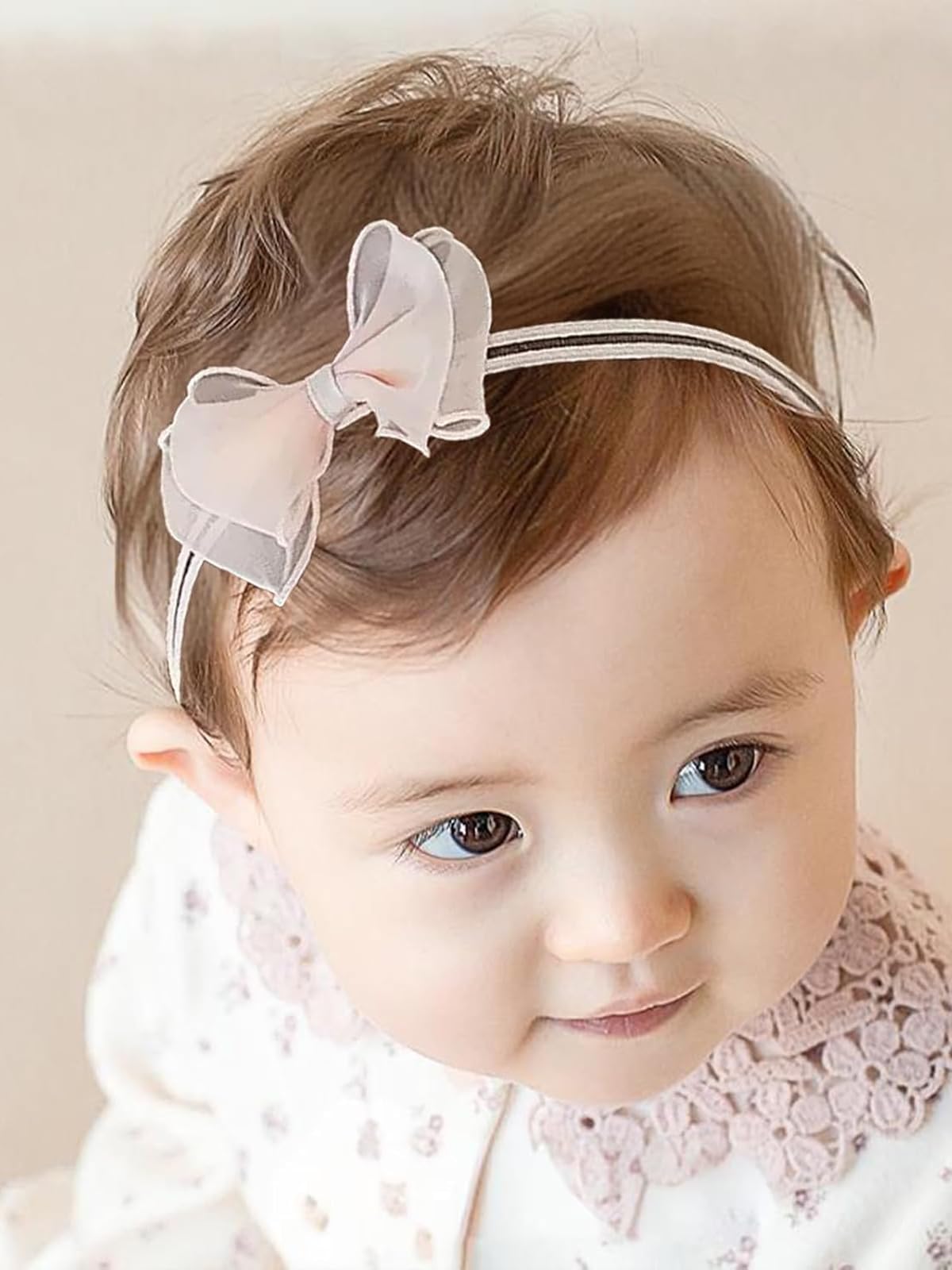 Amazon.com: ICKEYOU Baby Girls Cute Lace Bow Headband Soft 