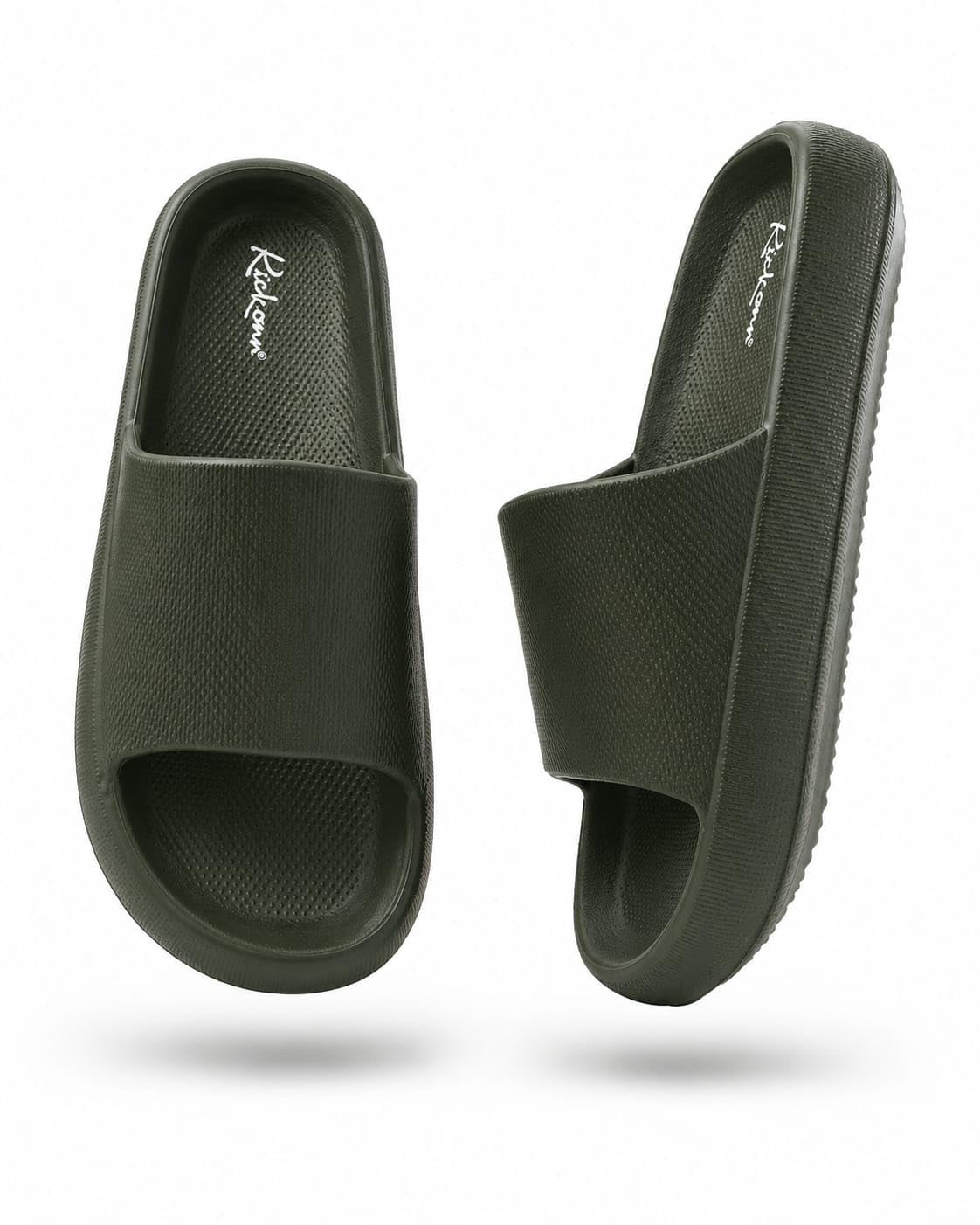 Men's Cloud Slides Slippers | Soft EVA Cushion Slides | Lightweight Anti-Slip Bathroom & Shower Slippers | Thick Sole Comfort House, Indoor, Outdoor, Beach Sandals-image-23