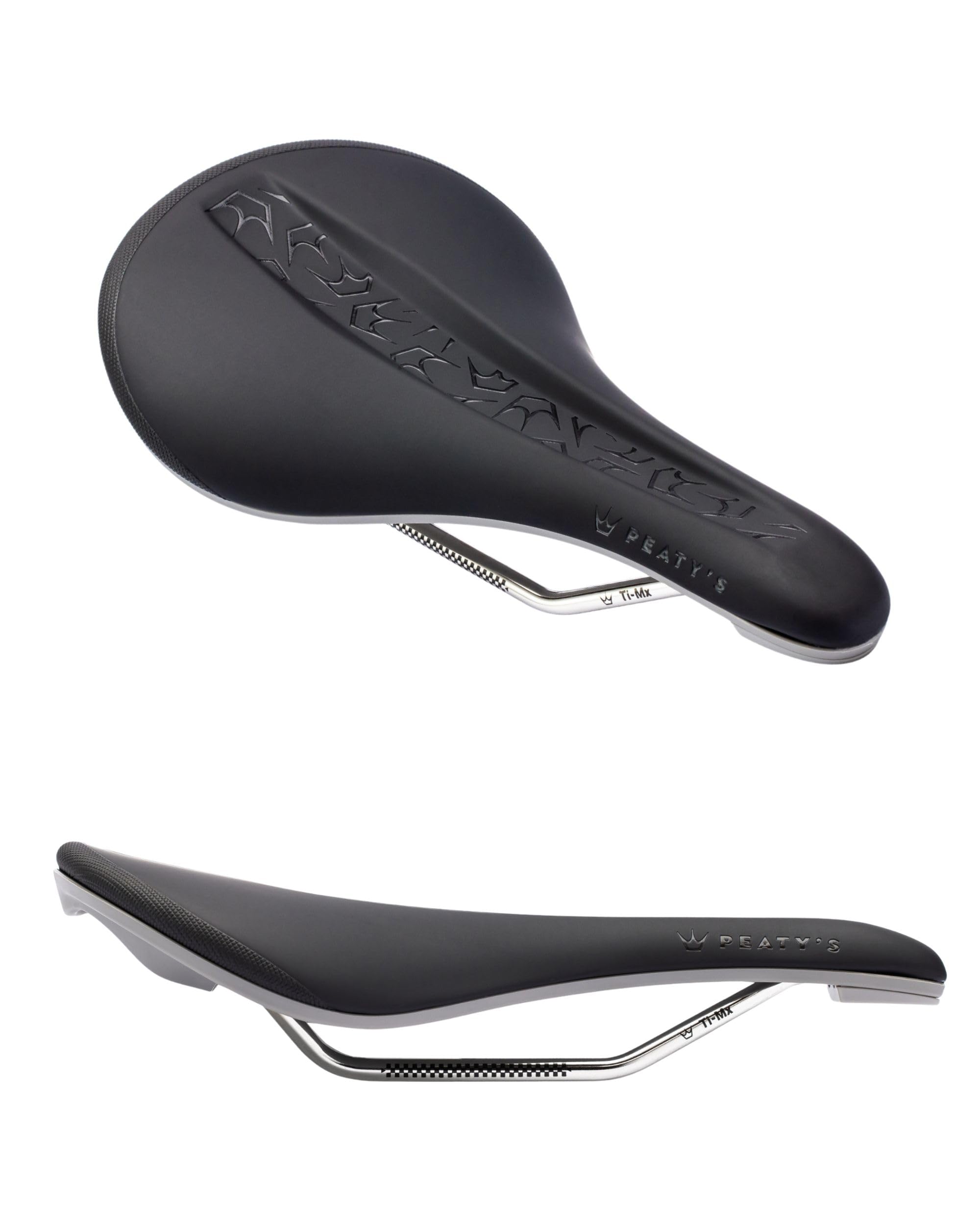 Peaty's Monarch Saddle - Mountain Bike Seat, 260mm, Ti-MX Rail, Slate Grey