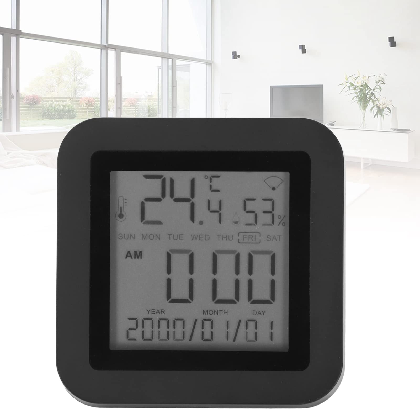 Misuratore di umidità della temperatura intelligente con WIFI e telecomando a infrarossi per il controllo dell'ambiente domestico in tempo reale - Materiale ABS
