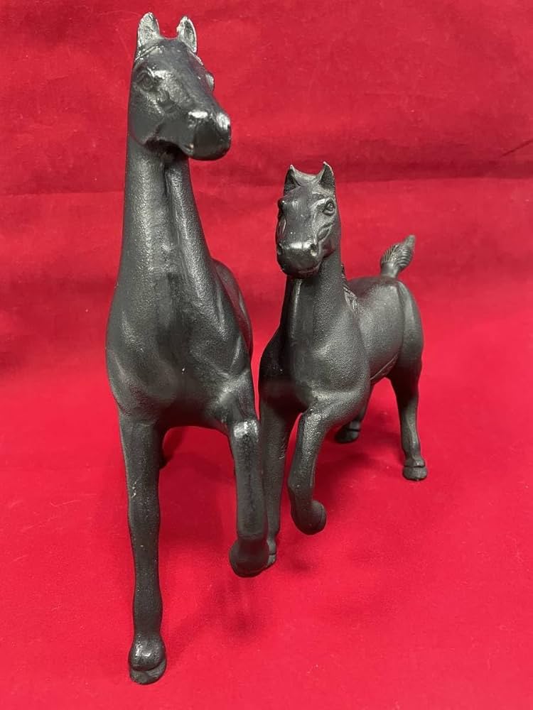 馬 置き物 鉄 Yahoo!オークション - 躍動感 鉄製 駿馬 金属工芸 古美術 置物