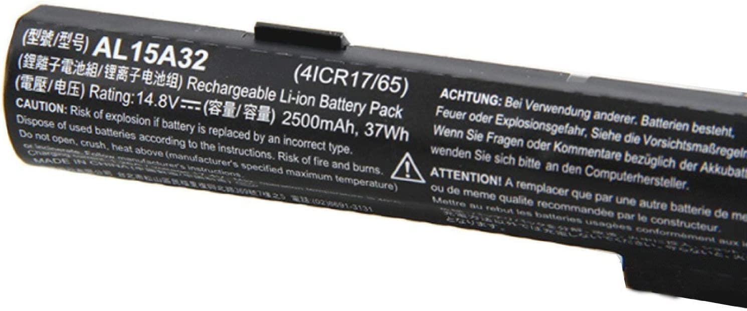 CSrose AL15A32 Batterie Pour Acer Aspire E5-452 E5-452G E5-473G E5-473T E5-474G E5-491G E5-552G E5-572G E5-574G E5-574T E5-773G F5-521 F5-571G F5-571T F5- 572G ES1-420 ES1-421 Extensa 2511 2520