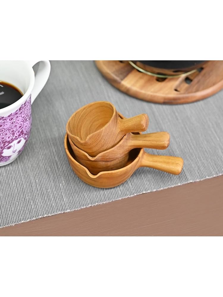 Amazon.co.jp: Chabatree ミルクカップ ソースカップ 木製 5cm