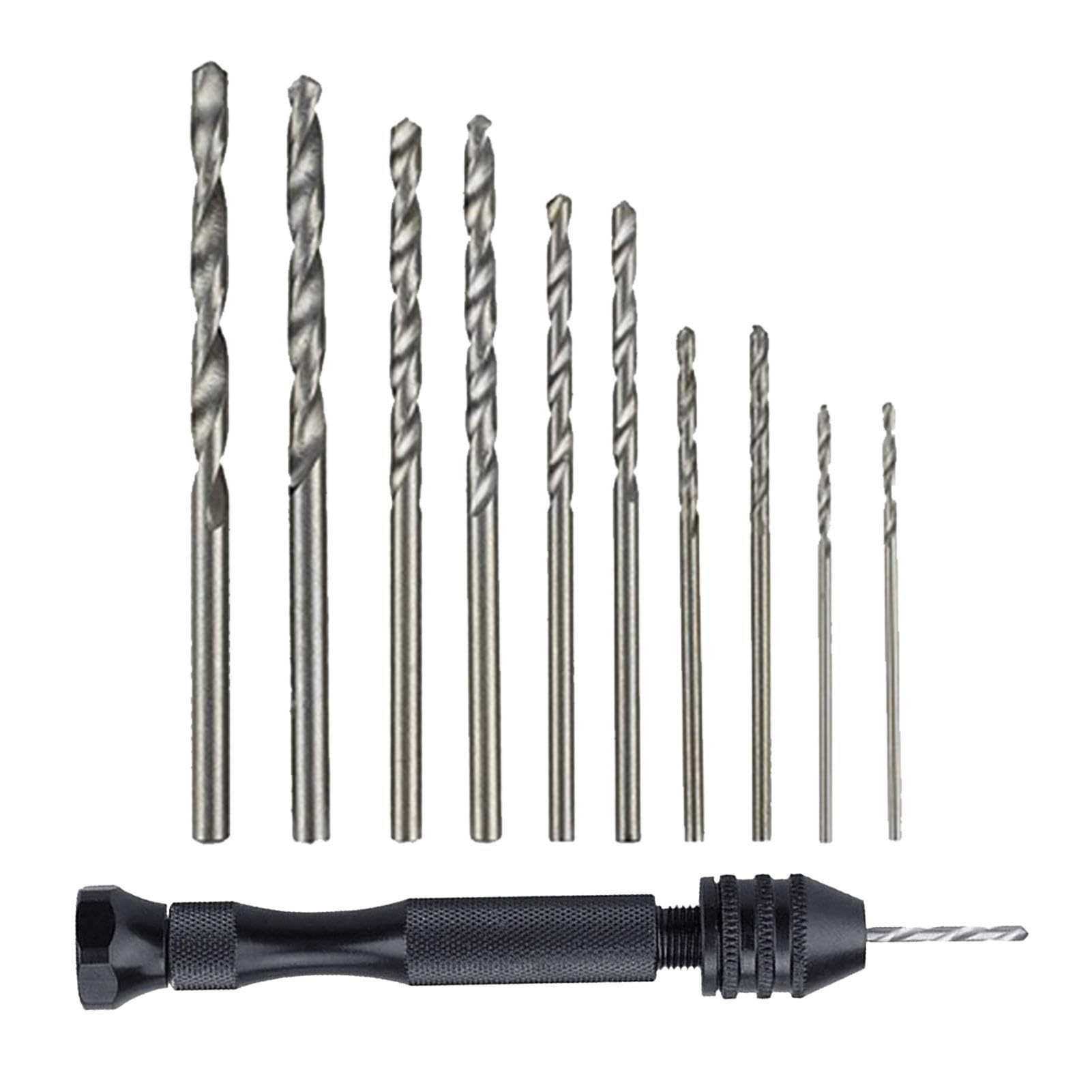 Taladro de mano con tornillo de pin, taladro manual ergonómico, taladro de mano portátil, herramientas de taladro manual de precisión para manualidades de resina epoxi, madera, arcilla, llavero de
