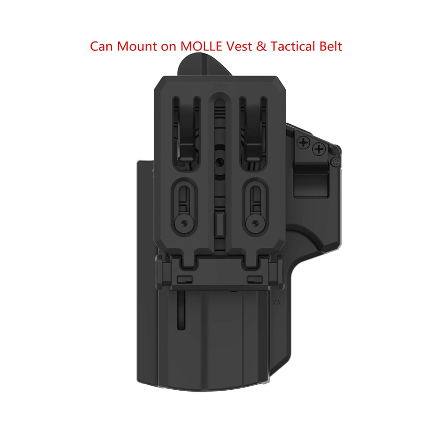 efluky Universale IPSC Fondina Pistola Polimero Holster per Beretta APX/Glock 19 17/CZ P09 P07/Walther P99/H&K USP