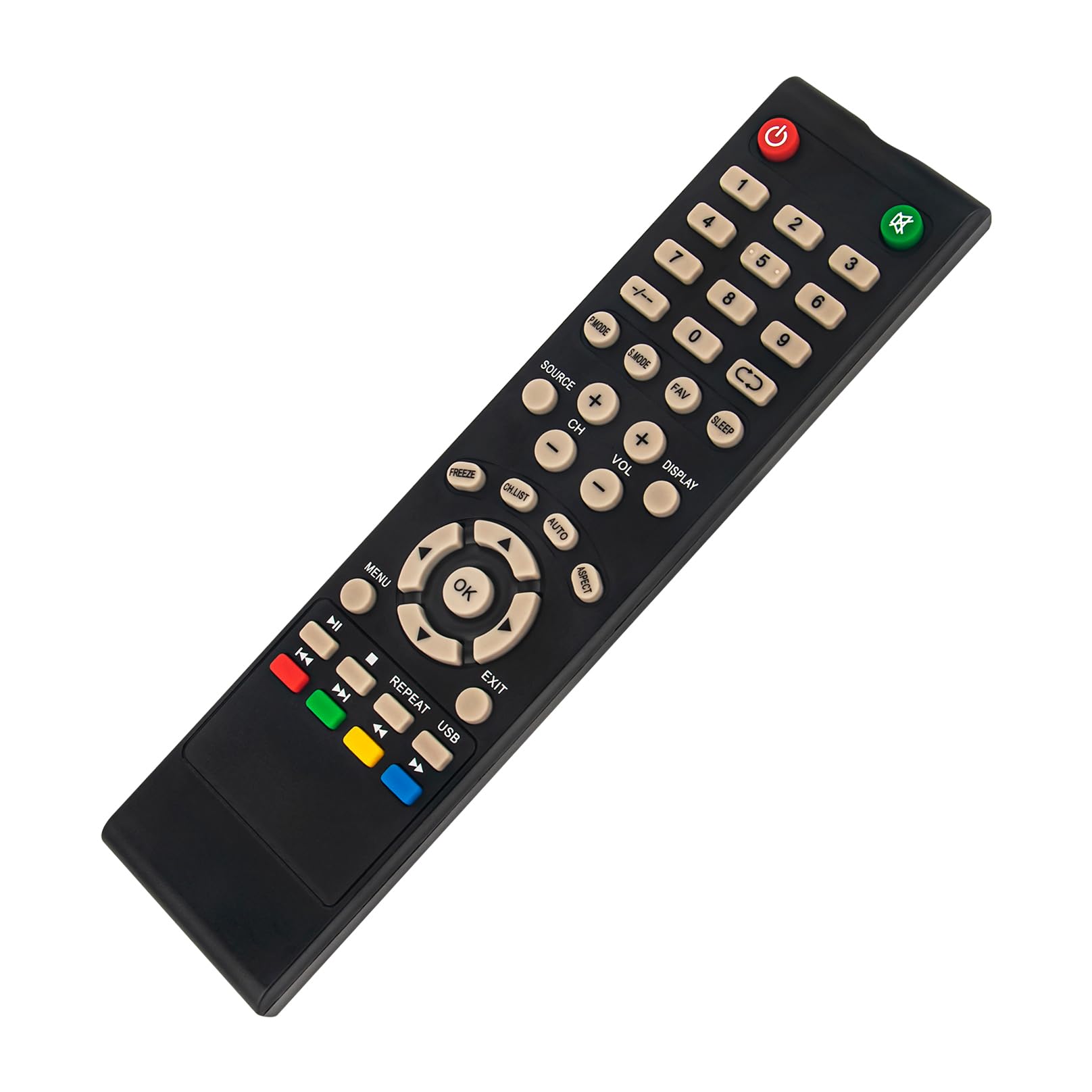 VINABTY Telecomando Universale Di Ricambio Per TV Hannspree - Compatibile Con HSG1141, HSG1116, HSG1139, HSG1076, HSG1075, HSG1114, HSG1113 - 2