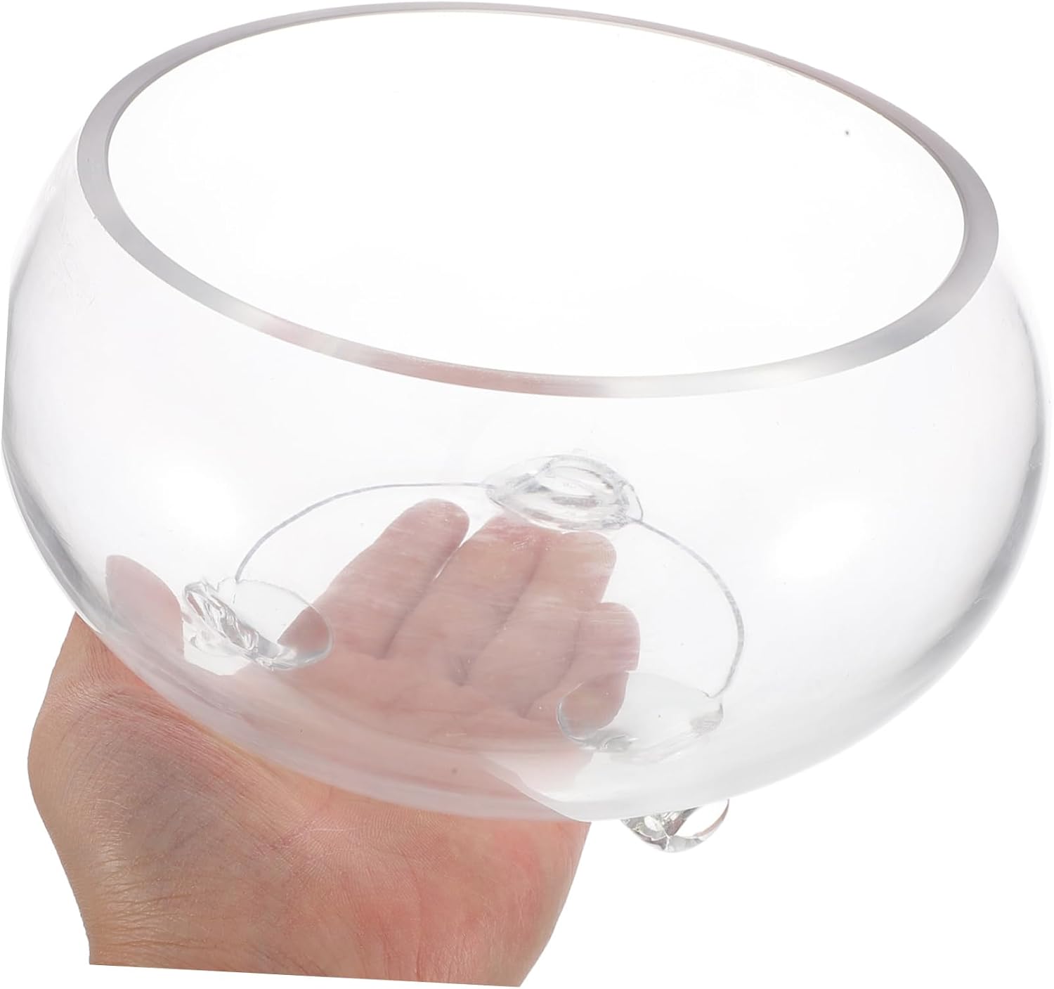 Happyyami Glass Bubble Bowl Terrarium Creative Round Hydroponic Fish Tank Planter for Air Plants and Decorative Centerpiece for Home and Weddings