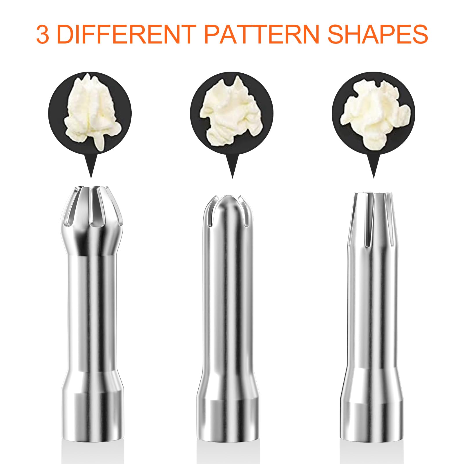 Newaner 500ml Sifone Panna Montata, sifon da Casa e Cucina Alluminio con 3 Ugelli in Acciaio Inox e 1 Spazzola da Pulizza, per Decorazione Torte di Compleanno Pasticceria Panna Gelato e Dessert