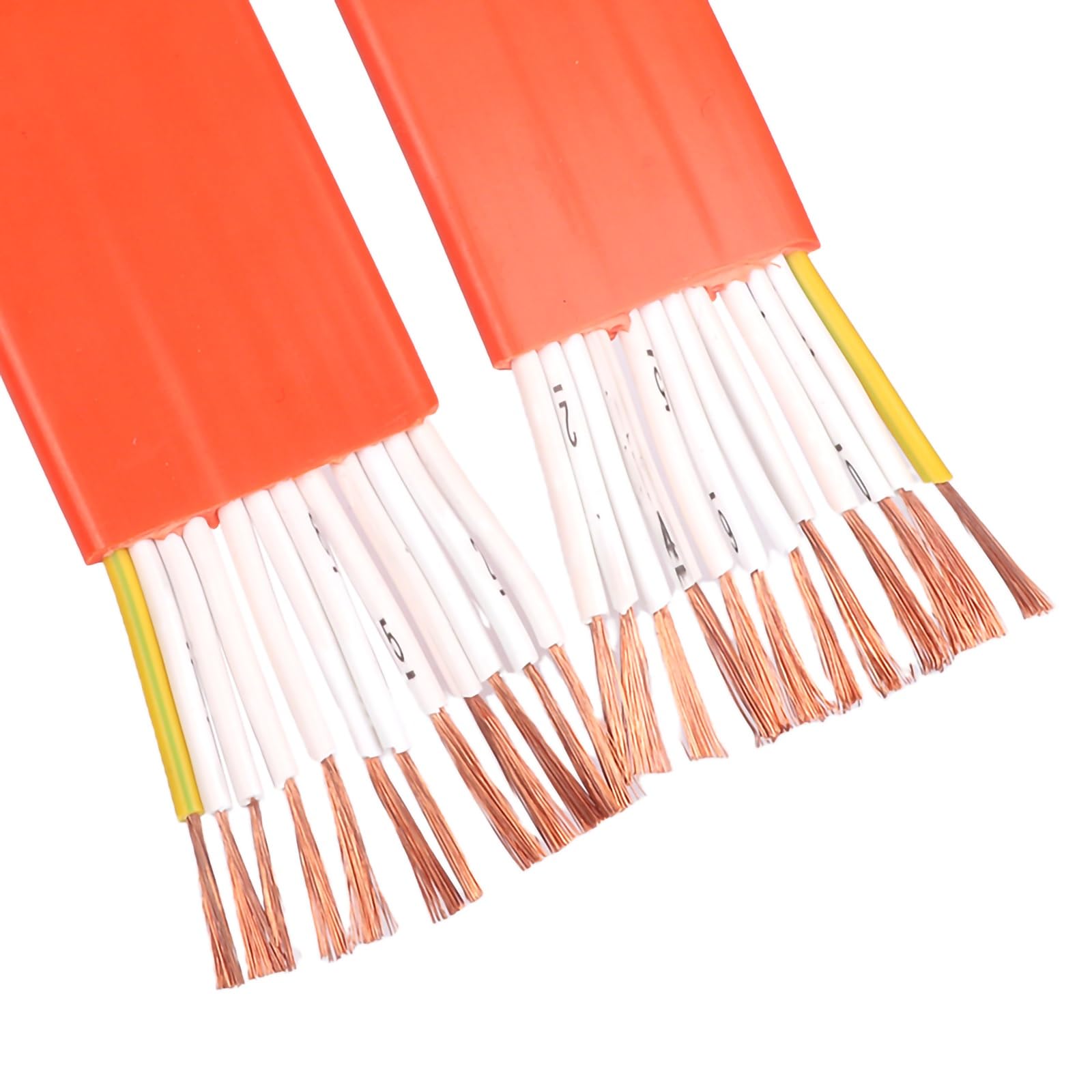 TVVB 12 Core Flat Flexible Cable 0.75mm²-2.5mm² Copper Conductor PVC Insulated 300/500V for Electric Retractable Sliding Doors, Gates & Automation Systems(45ft,12c-2.5mm2)