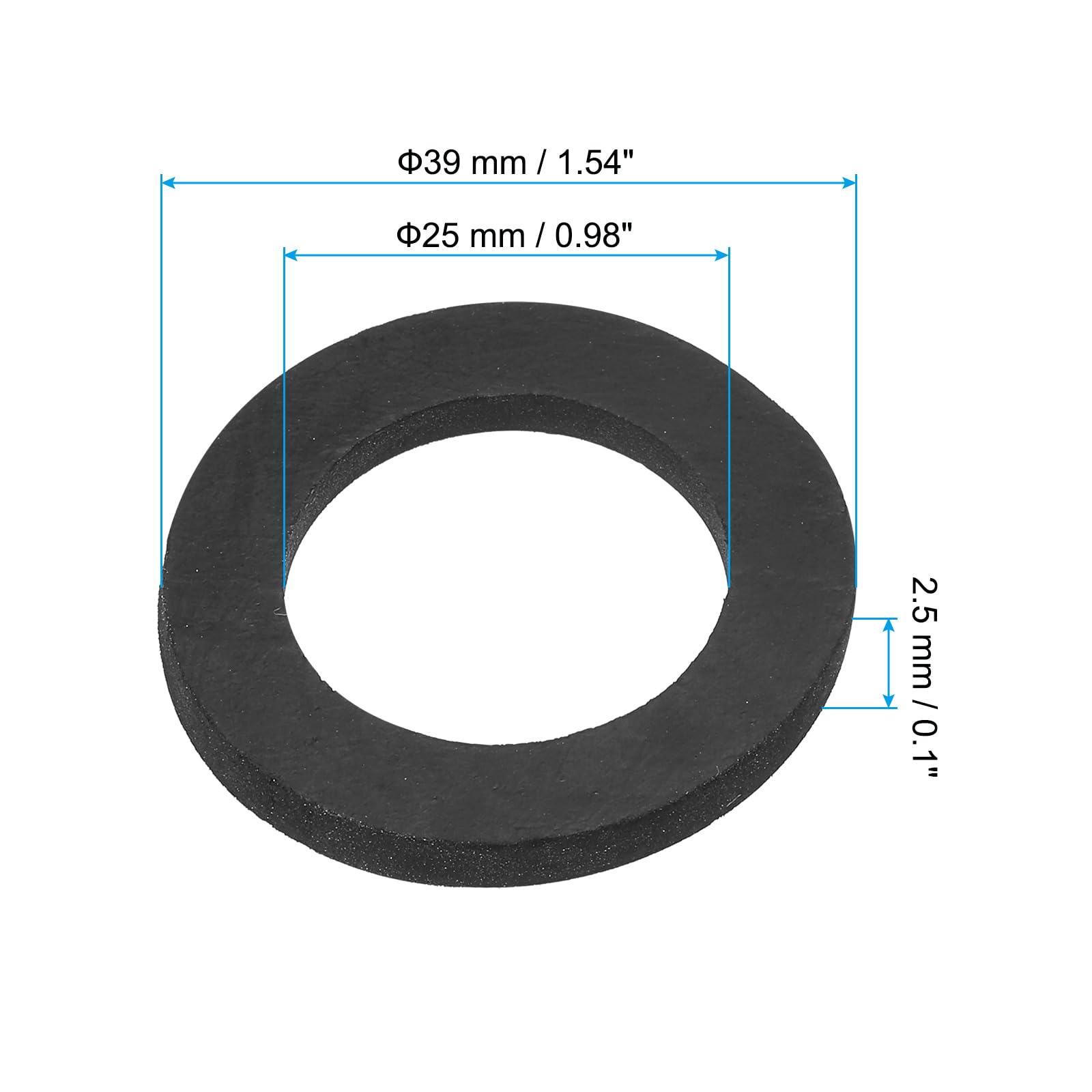 PATIKIL M25 Rubber Flat Washer - Image 2