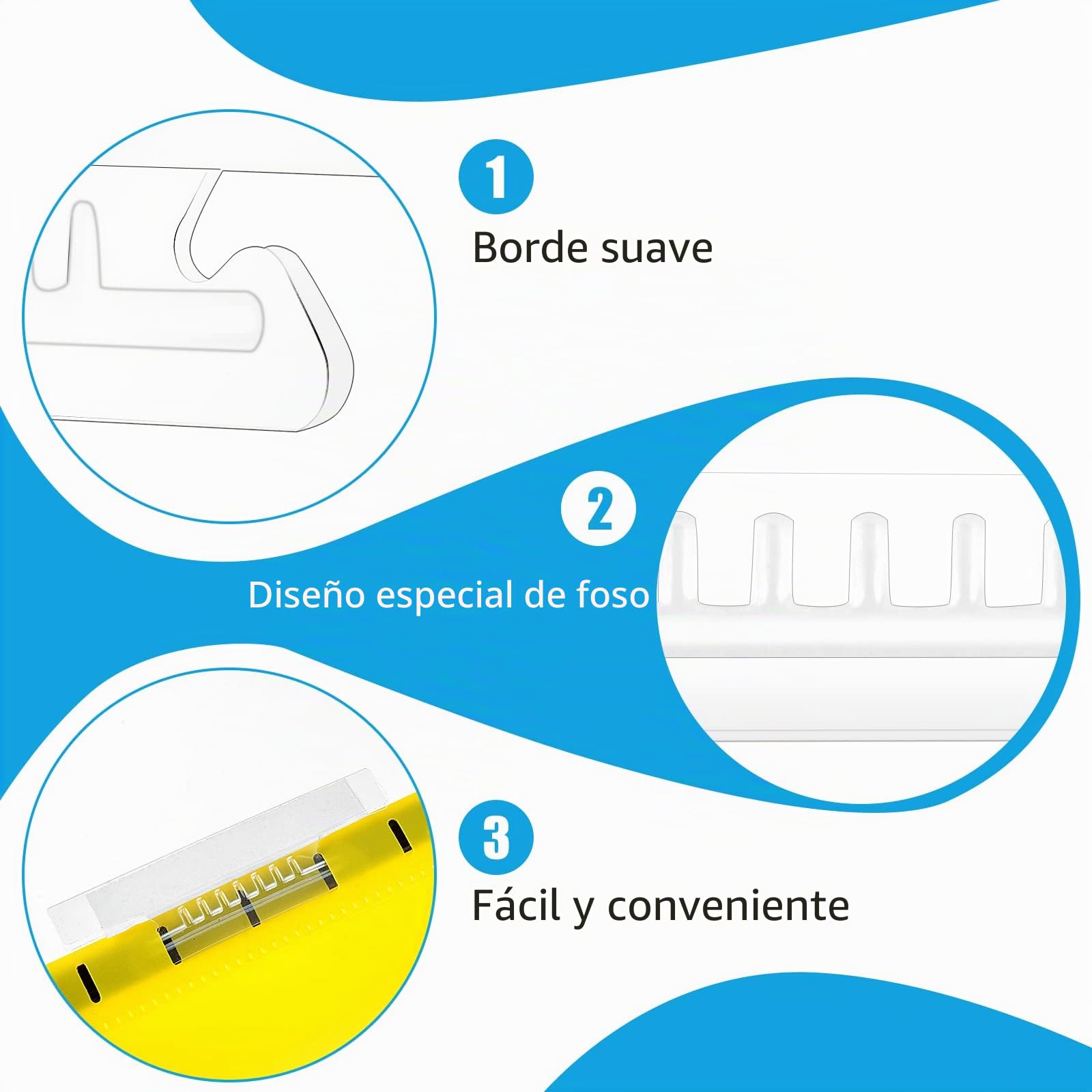 100 pestañas transparentes para carpetas colgantes de 4 pulgadas, pestañas transparentes para colgar carpetas de archivos para carpetas colgantes de 3 1/2 pulgadas con pestañas para colgar