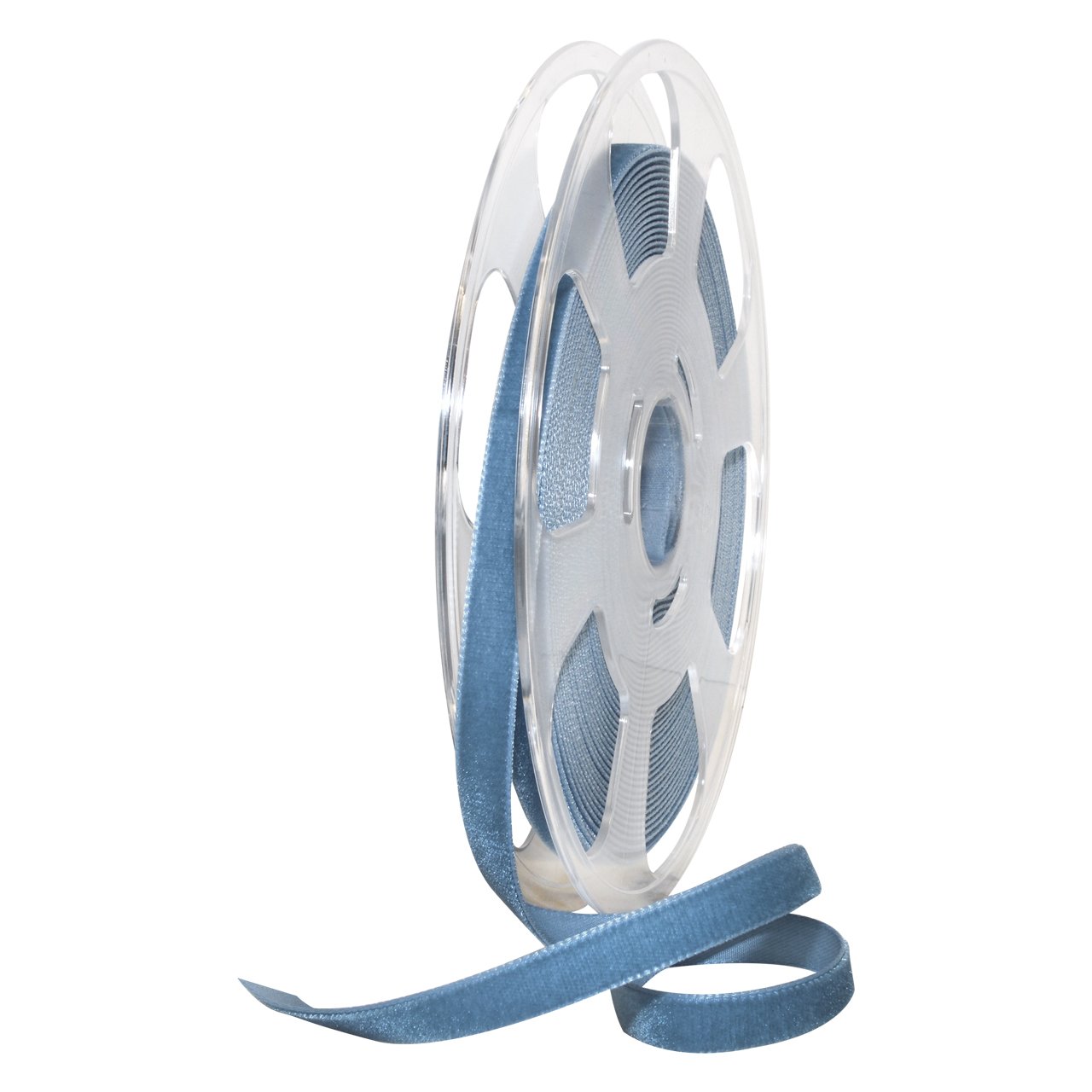 Morex Ribbon Velvet Ribbon Nylvalour, 3/8" x 11 Yd, Williamsburg Bl (01210/10-536)
