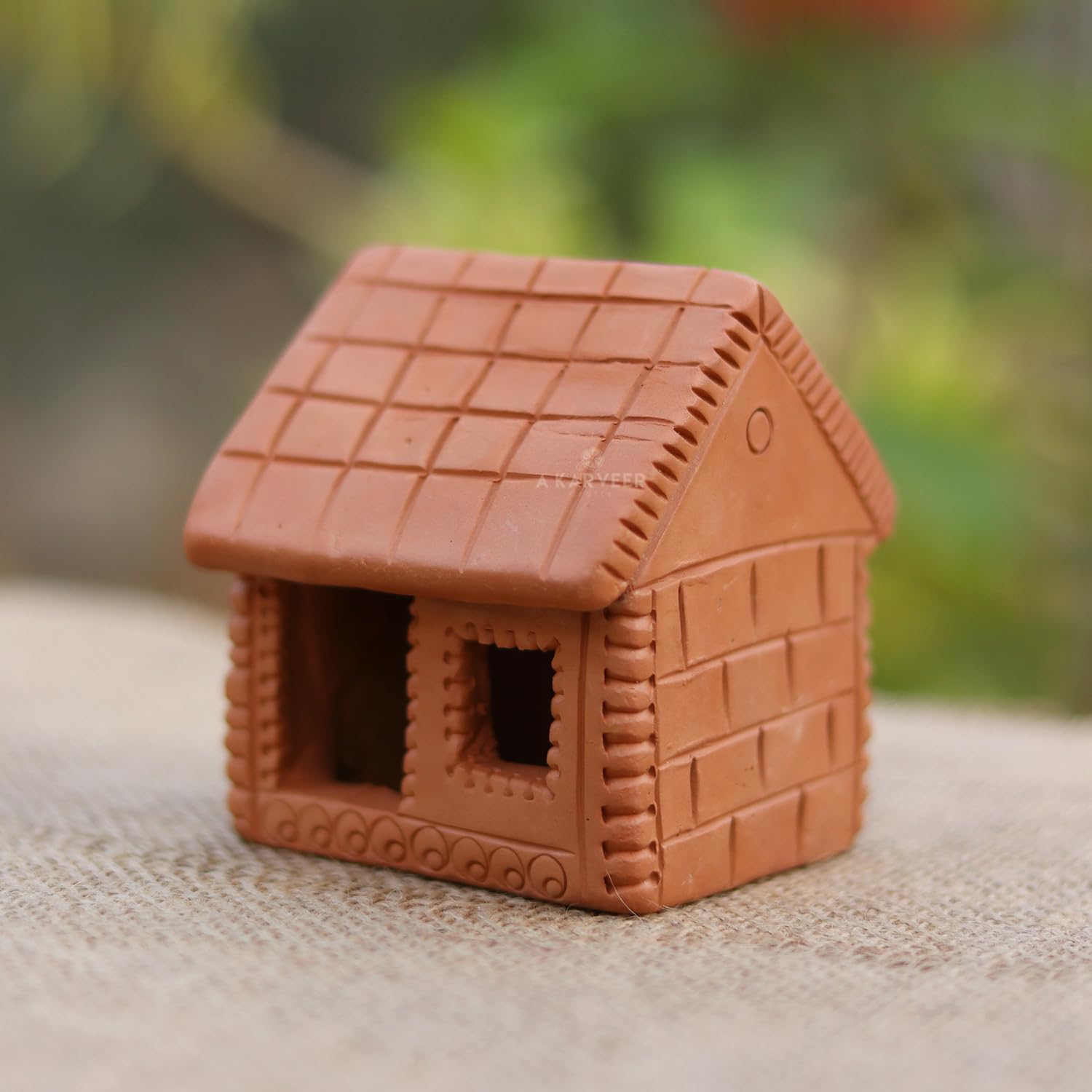 A KARVEER Crafts Miniature Small Size House/Home for Decorative Kids Playing House for Living Room Kids Room Office Material Terracotta Clay Handmade (B0D56ZKQRZ) Amazon Price History, Amazon Price Tracker