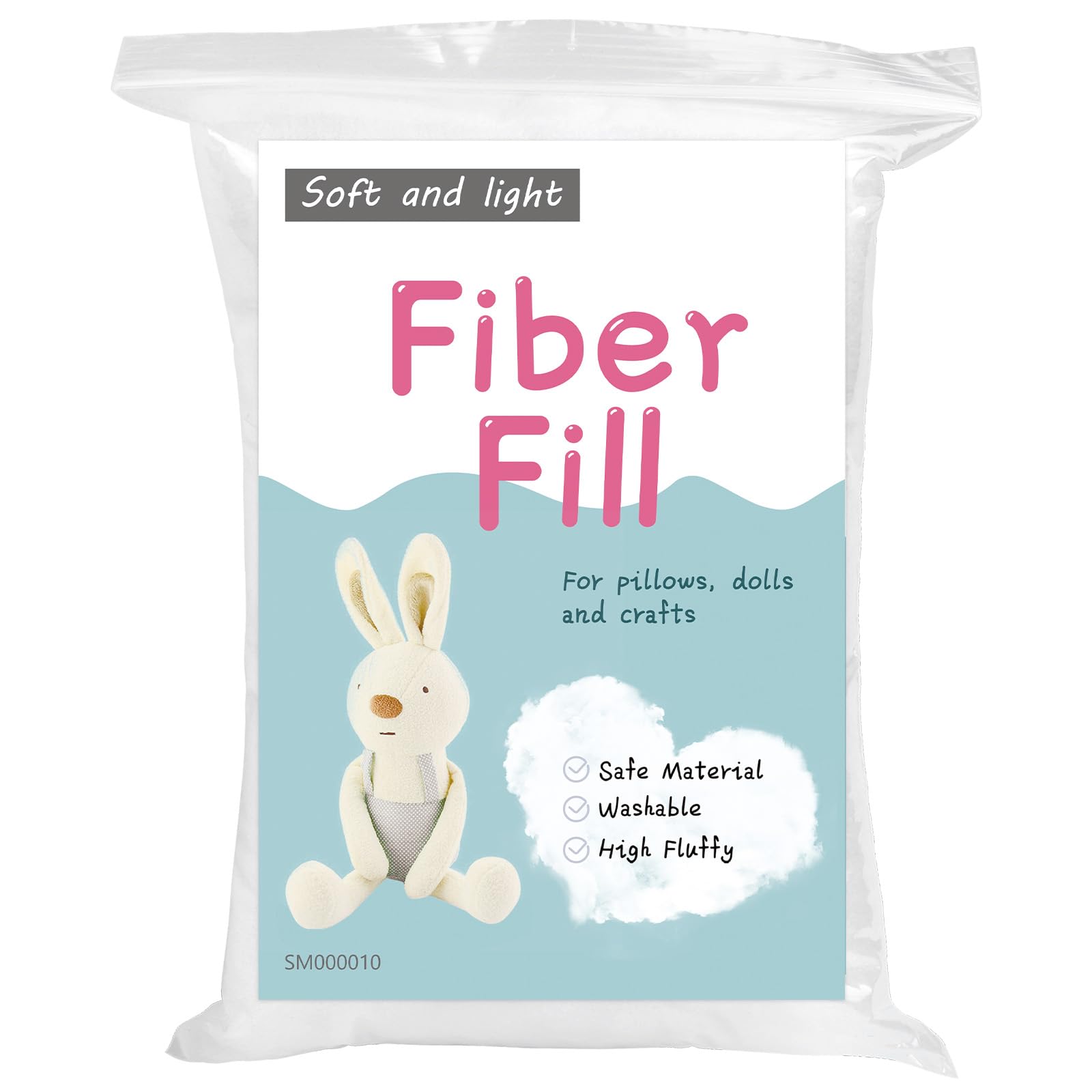 LOKUNN Polyfill Stuffing Fiber Fill, Fiberfill Stuffing for Stuffed Animals