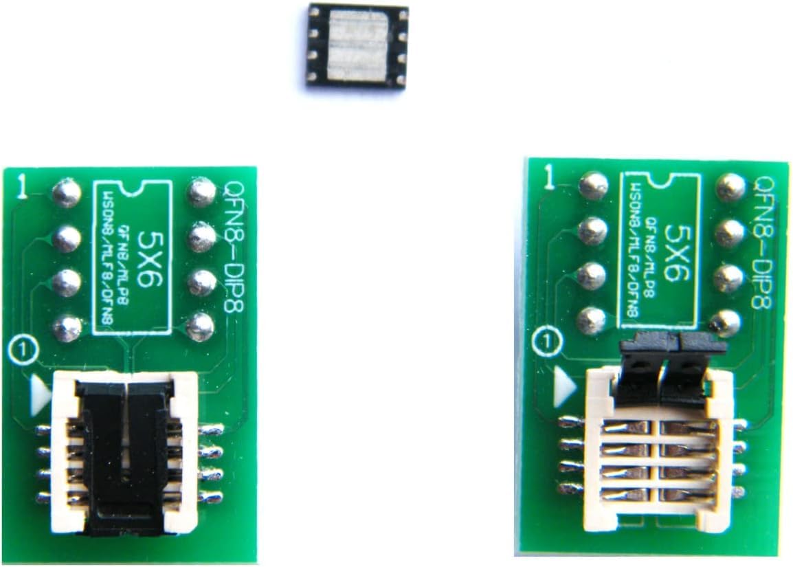 DFN8 WSON8 MLF8 MLP8 QFN8 to DIP8 Adattatore 6 x 5 mm 6 x 5 mm 6 x 8 mmIC Chip Socket per TL866ii Plus RT809H RT809F T48 T56 ezp2023 CH341 Programmer