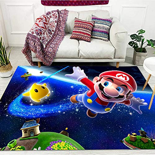 W-life Dessin Animé Grande Tapis 3D Enfants Chambre De Chambre À Coucher Tapis Super Mario Modèle Tapis De Tapis Anti-dérapant Imprimé for Décoration De Salon (Color : 4, Size : 80 * 120cm) Cover