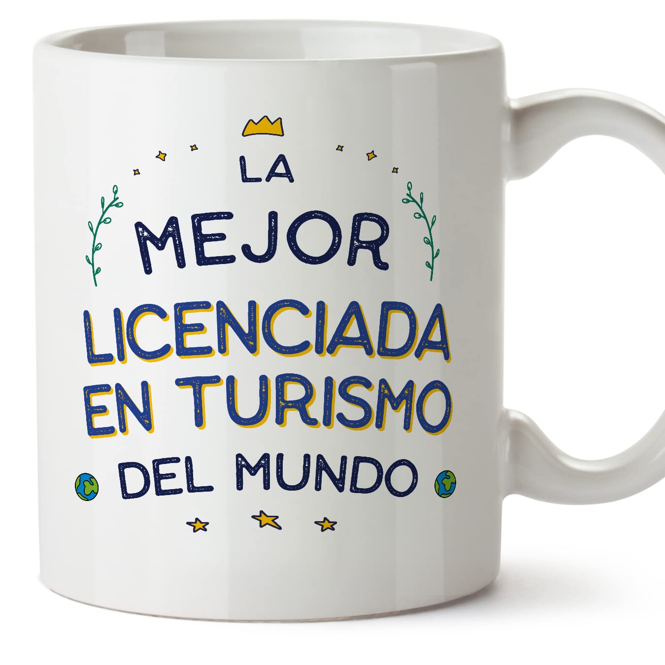 MUGFFINS Tourism Graduate Woman Mug - in Spanish - Mejor del Mundo - Funny Gift for Colleagues - Ceramic 11oz Mug — image 1