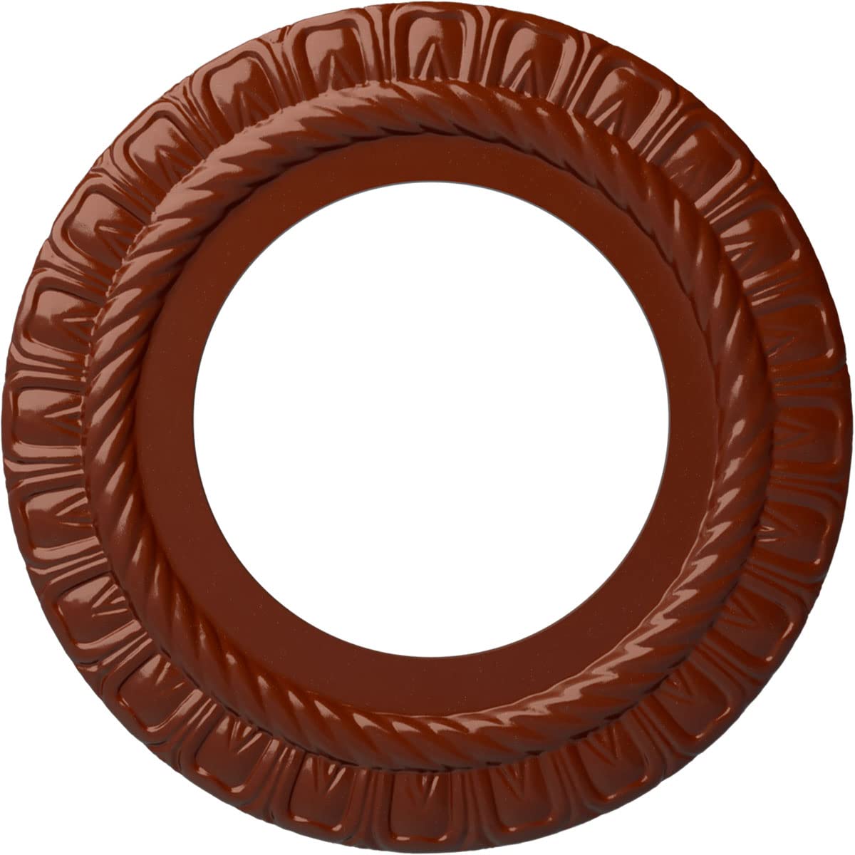 Ekena Millwork CM10CLFIF 10-5/8" x 5-3/4" x 1/2" Claremont Ceiling Medallion, FireBrick