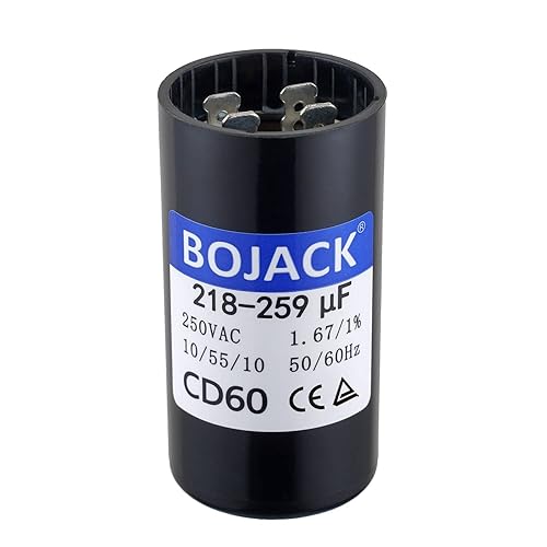 BOJACK 218-259 uf/MFD 250 VAC ±20% 50/60 Hz CD60 Condensador de arranque de bomba de pozo de motor redondo