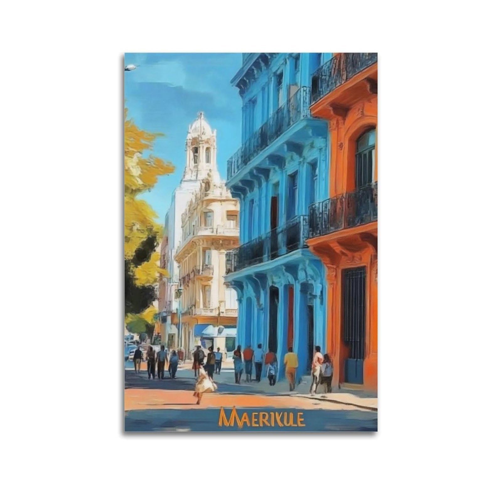JUWRHRHHRH Buenos Aires Poster Canvas Aesthetic Wall Art Painting Decor for Living Room Bed Room 20x30inch(50x75cm) Unframe-style