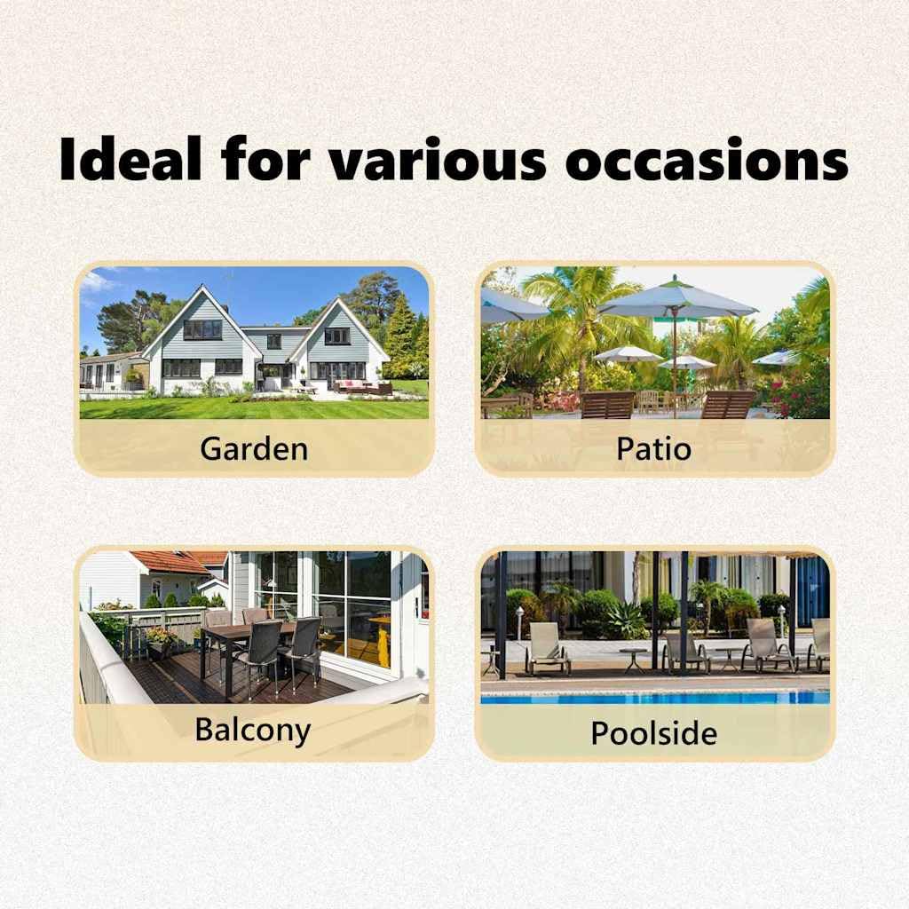 vidaXL Set da Pranzo per Giardino 9 PCS Nero Acciaio, Cene all'aperto, Set Moderni per Patio, mobili da Giardino, Tavolo Esterno, Stile Contemporaneo