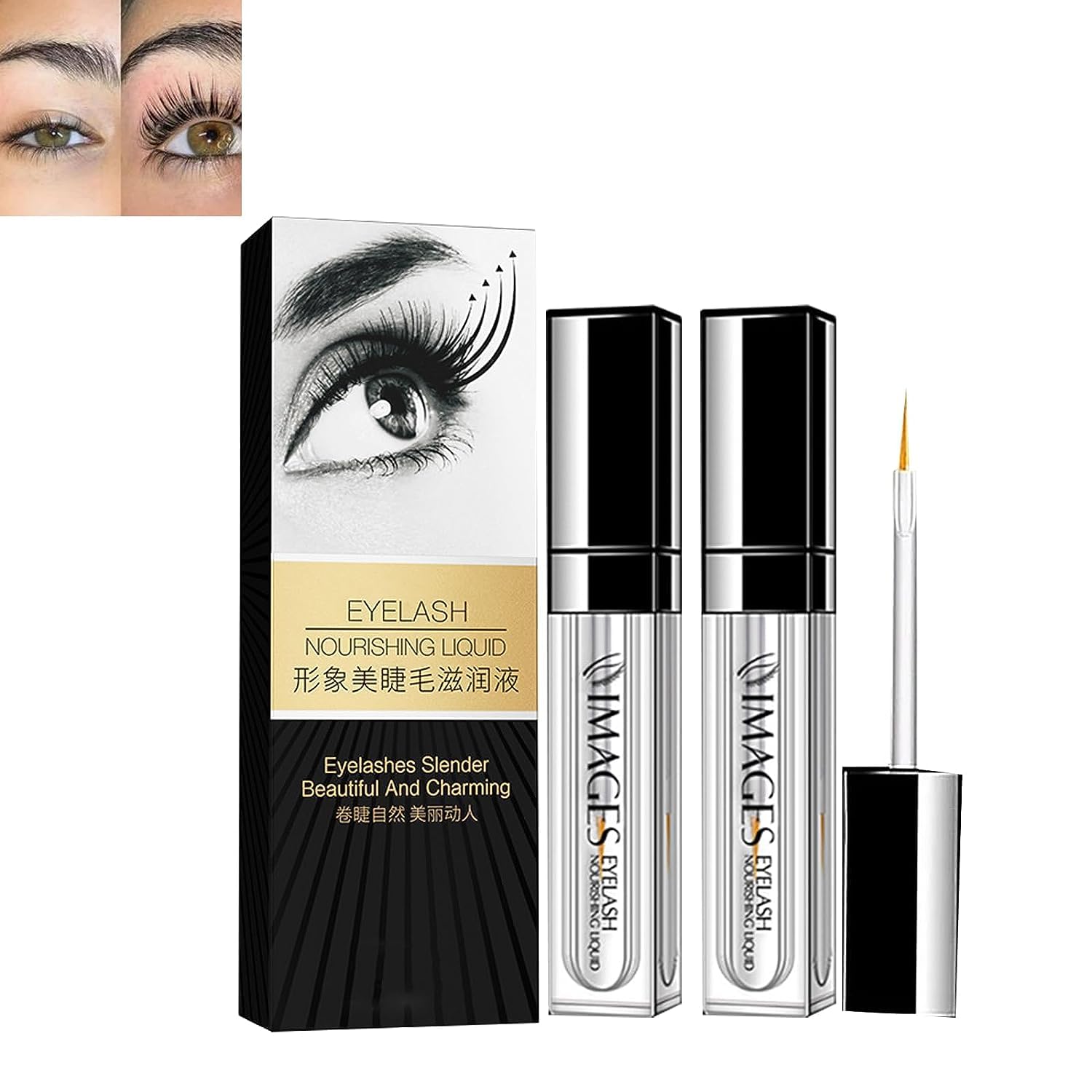 Cubicbee Eyelash Serum, Cubicbee Eyelash Active Serum for Longer & Fuller Lashes,Eyelash Enhancing Serum Extensions & Eyebrows (2pcs)