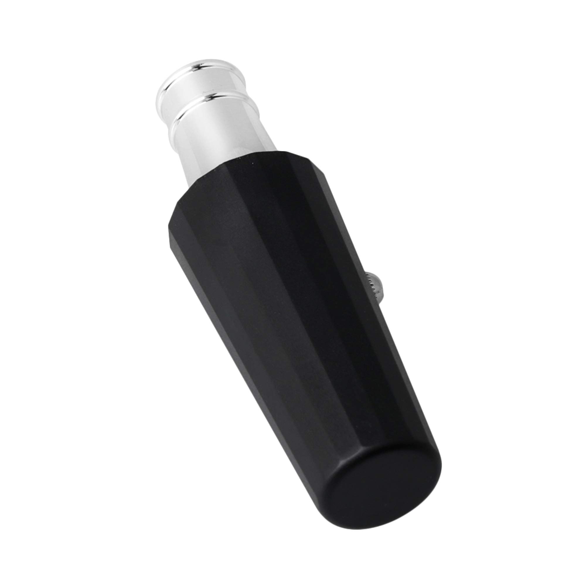 Embout de saxophone ténor 6# avec capuchon de ligature en cuir PU argenté