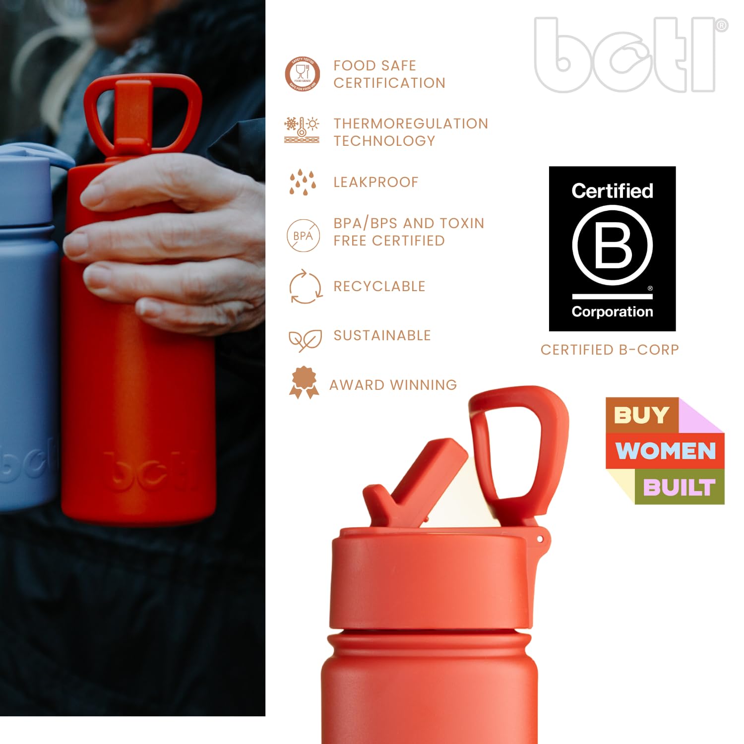 One Green Bottle, Epic Stainless Steel Water Bottle, Leakproof Metal Triple-Walled Vacuum Insulation, 14oz 400 ml - Image 2