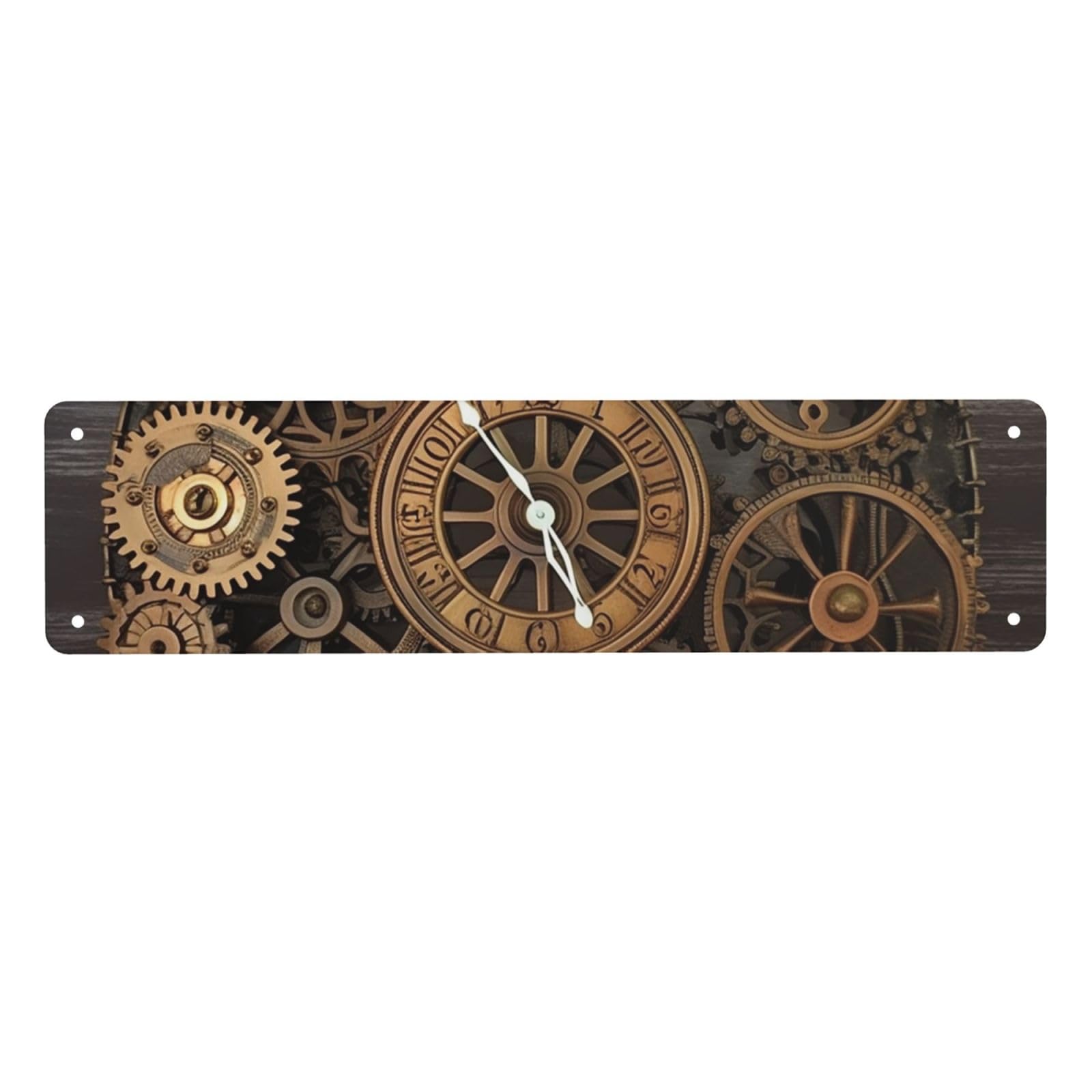 Vintage Metal Tin Signs Retro Garage Signs Stylish Wall Art Plaques for Home Decor Unique Poster 4x16 Inch Steampunk Gears Clock Metal Sign Outdoor Wall Decorations Gifts