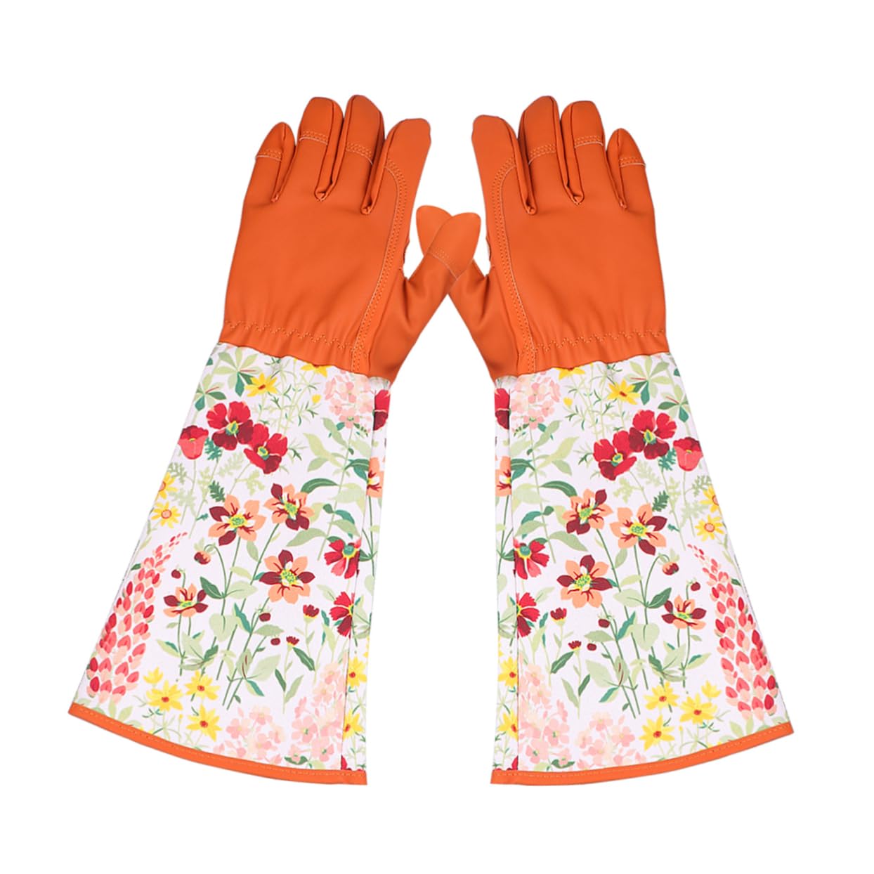 Poliéster Guantes Marrón de Manga Larga 1 Par de Jardinería