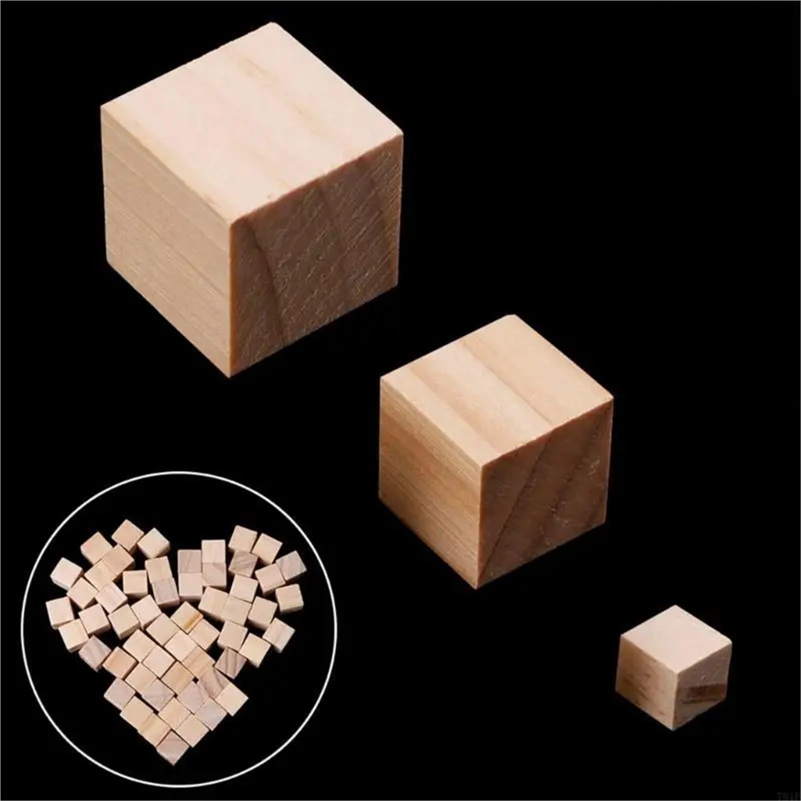 500 piezas de bloques cuadrados madera 10 mm, mini cubos decorativos for manualidades carpintería