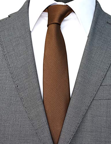 Image of Skinny Solid Ties for Men, 2.5 inch Slim Plain Neckties 4-Pack