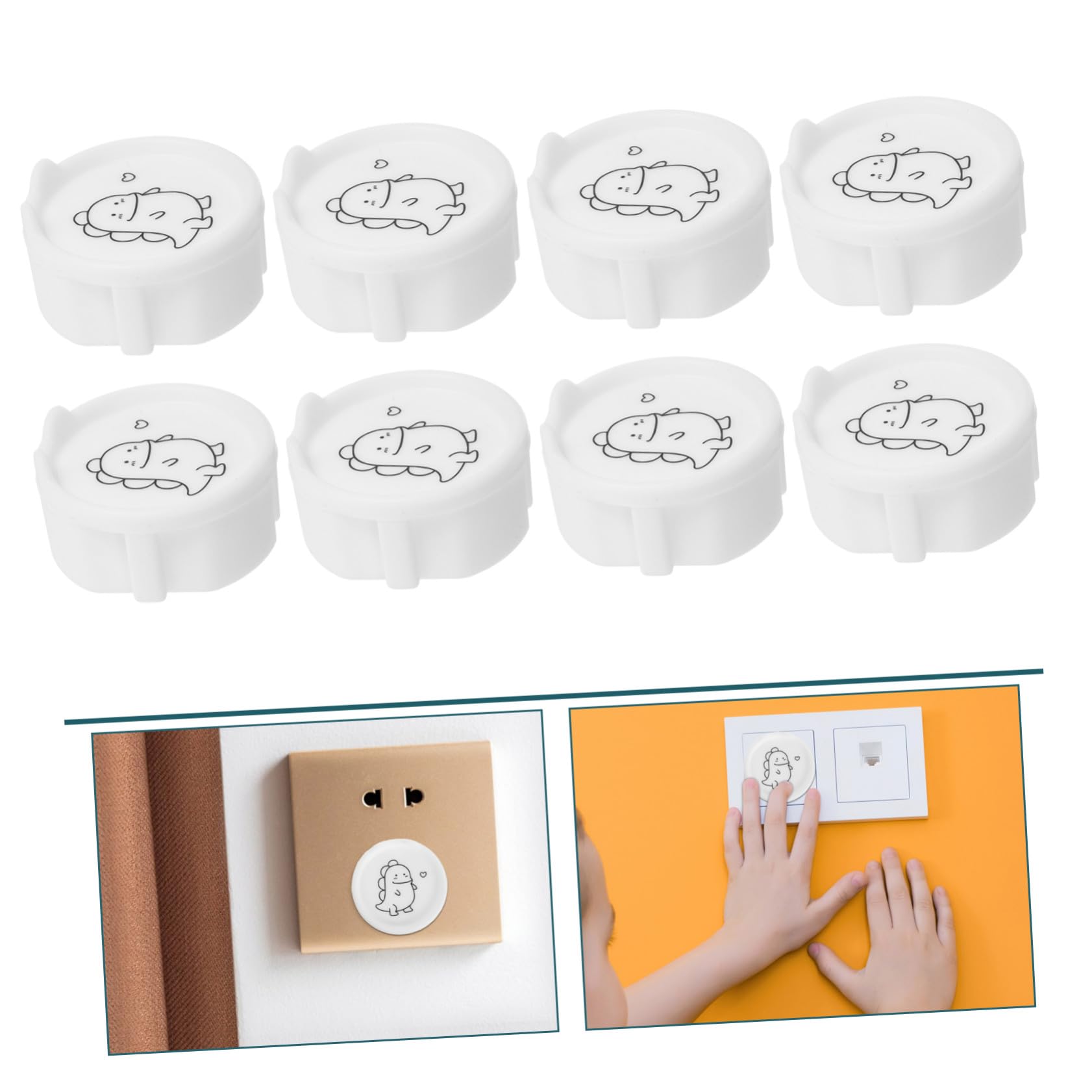 TEHAUX 50 Piezas Protector de Enchufes Europeo Unidades Cubiertas Infantiles Prueba de Bloqueo Seguro contra Eléctricos Fácil Instalación para Hogares Seguros